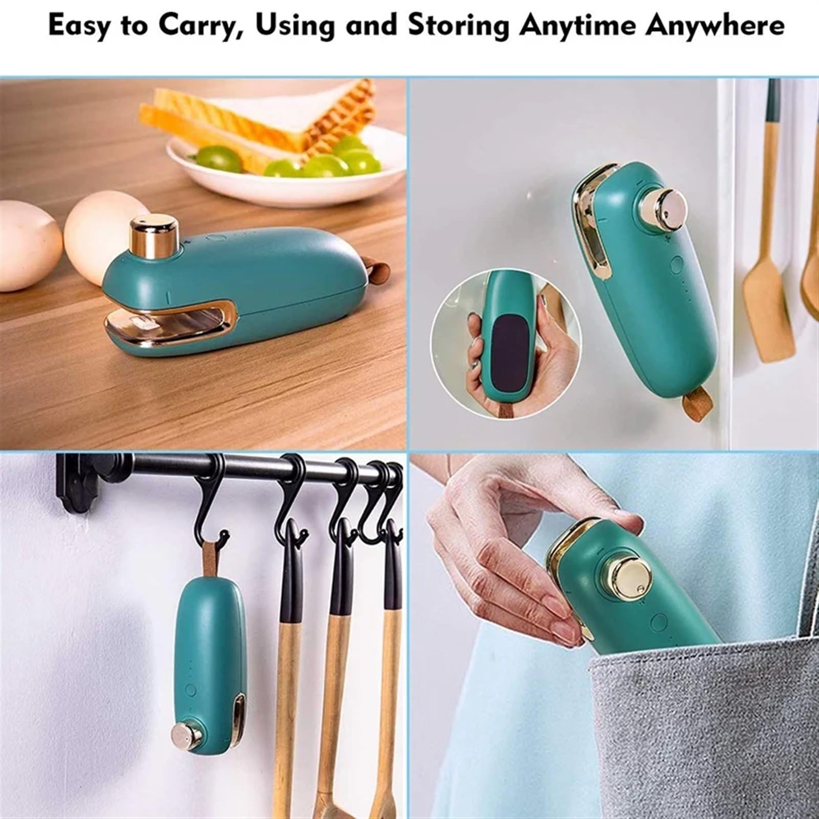 Sellado de bolsas Máquina selladora, Sellador de bolsas USB portátil, máquina de sellado al vacío, sellador térmico de mano, máquina de embalaje de cocina for bolsas de chips, bolsas de almacenamient