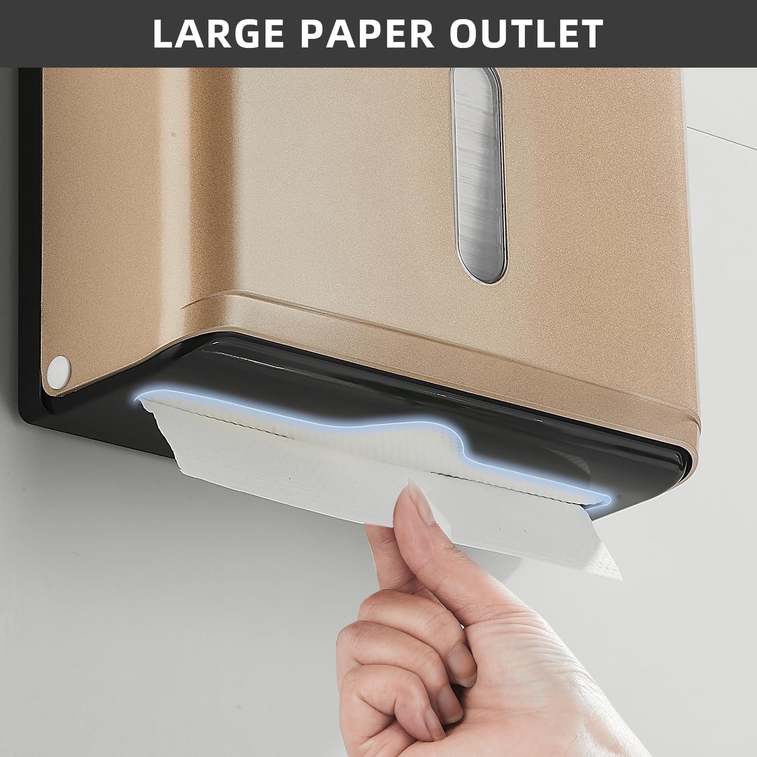 Dispensadores de Toallas de Papel para Montaje en Pared, Soporte de Toalla de Papel Plegable múltiple, sin taladrar ni Instalar Tornillos, dispensador de Toallas de Mano Comercial para baño,
