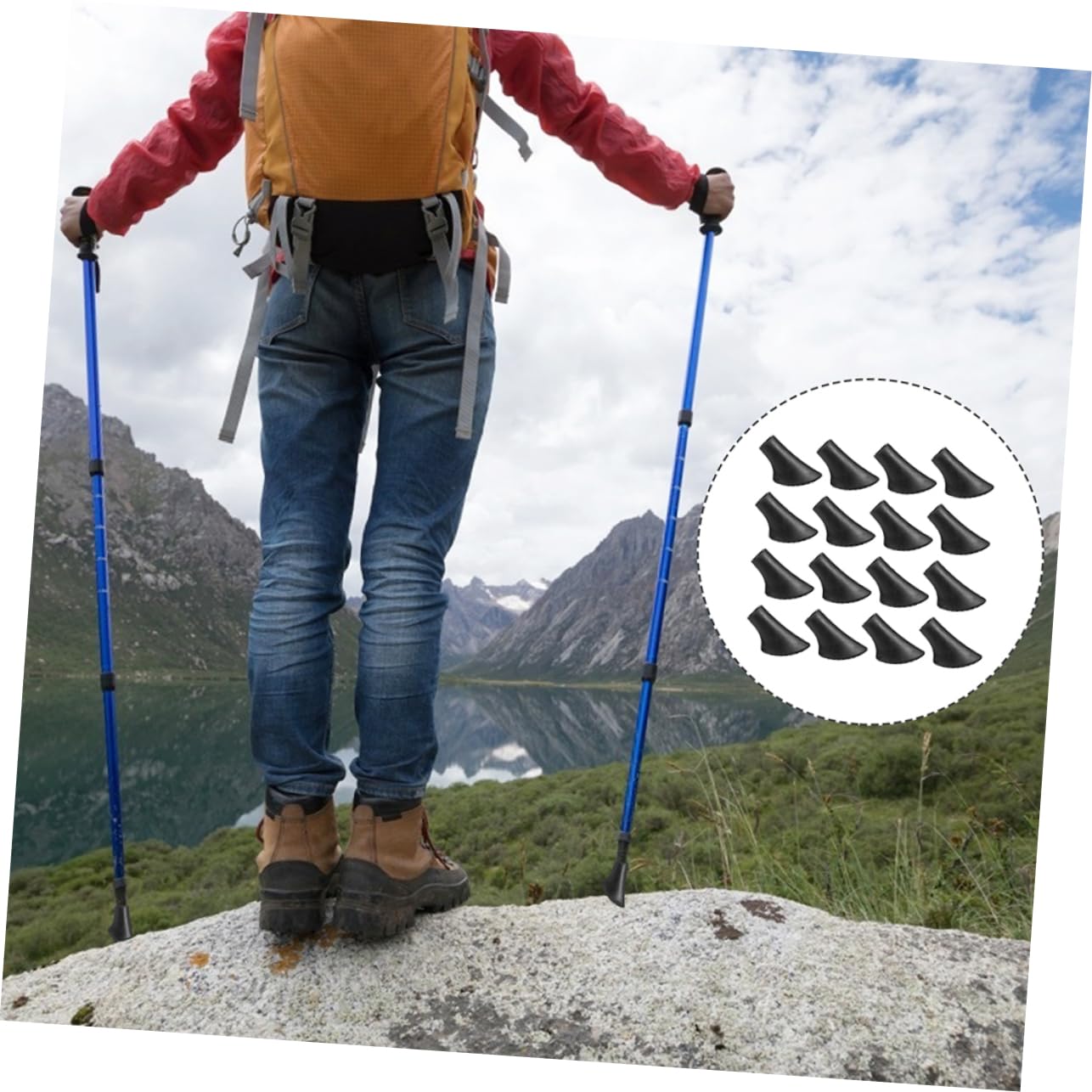 30stücke Trekking Stock Gummipuffer Rutschfeste Fußschoner Für Wanderstöcke Strapazierfähige Schutzkappen Ersatzteile Für Gehhilfen Und Wanderstöcke Für Unebenes Gelände