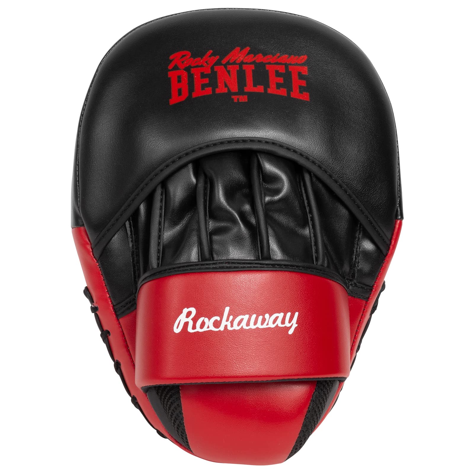 BENLEE Rocky Marciano 199356/1503 Artificial Leather Hook and Rockaway Jab Pads, Black/Red