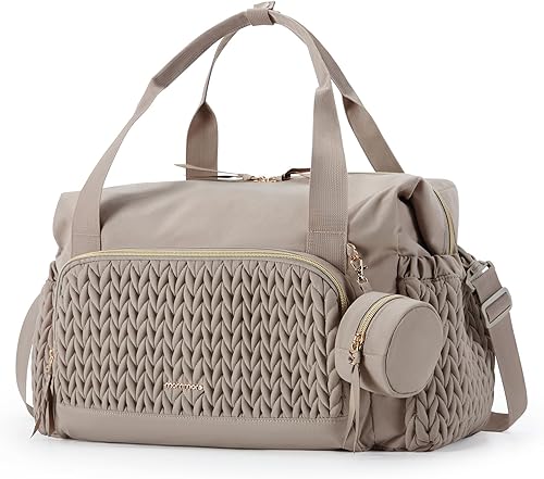 Miniatura 10 de mommore - Bolso para pañales, bolsos de gran capacidad para viajes, bolso para hospital para parto, bolso para bebé con estuche para chupete |