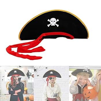 Amazon.co.jp: [ZHER-LU] 海賊帽子 ハロウィン三角帽子 (1個