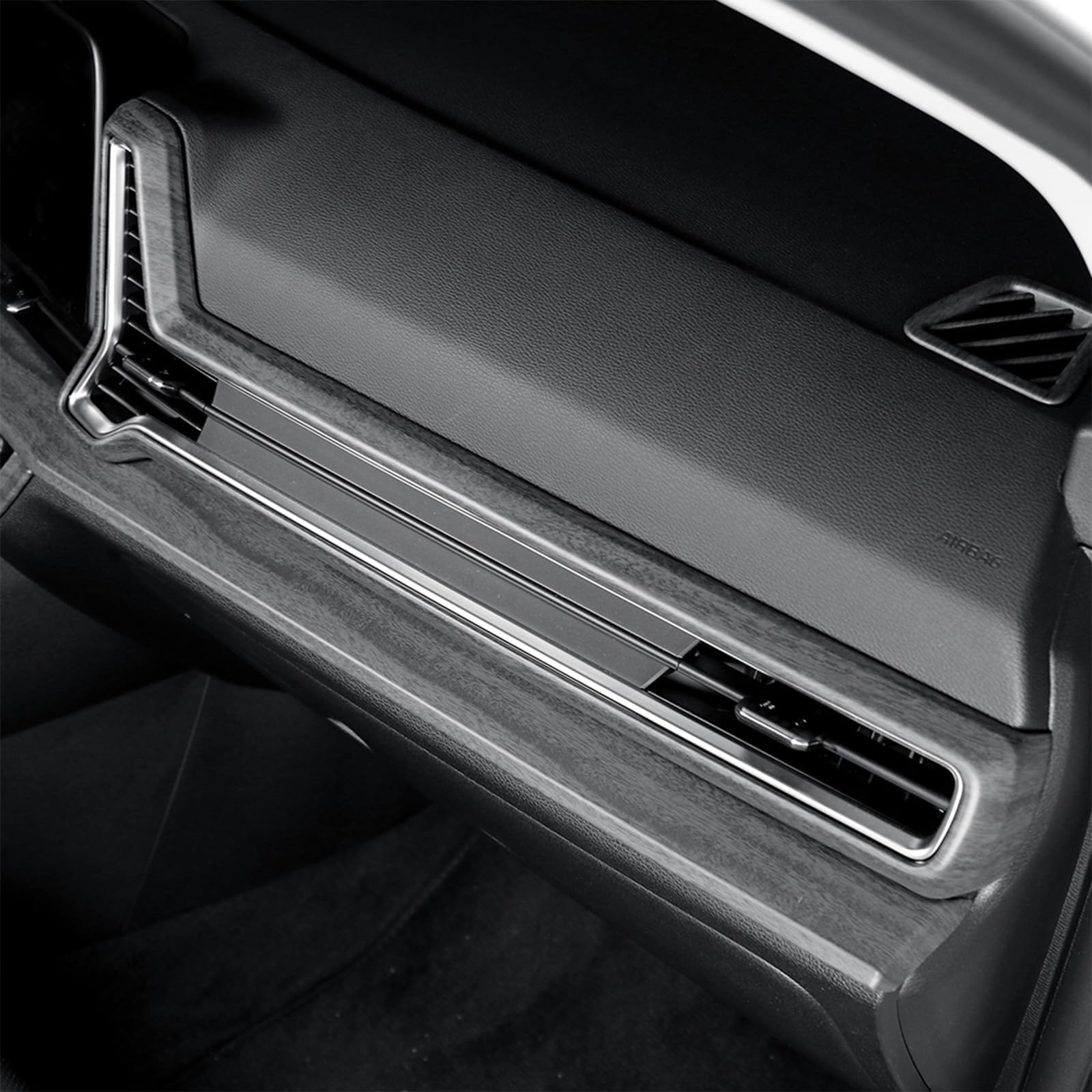 2PCS Dashboard Side Air Conditioner Outlet Frame AC Vent Grille Cover Compatible with Kia Sportage 2023-2026 Accessories (Wood Grain)