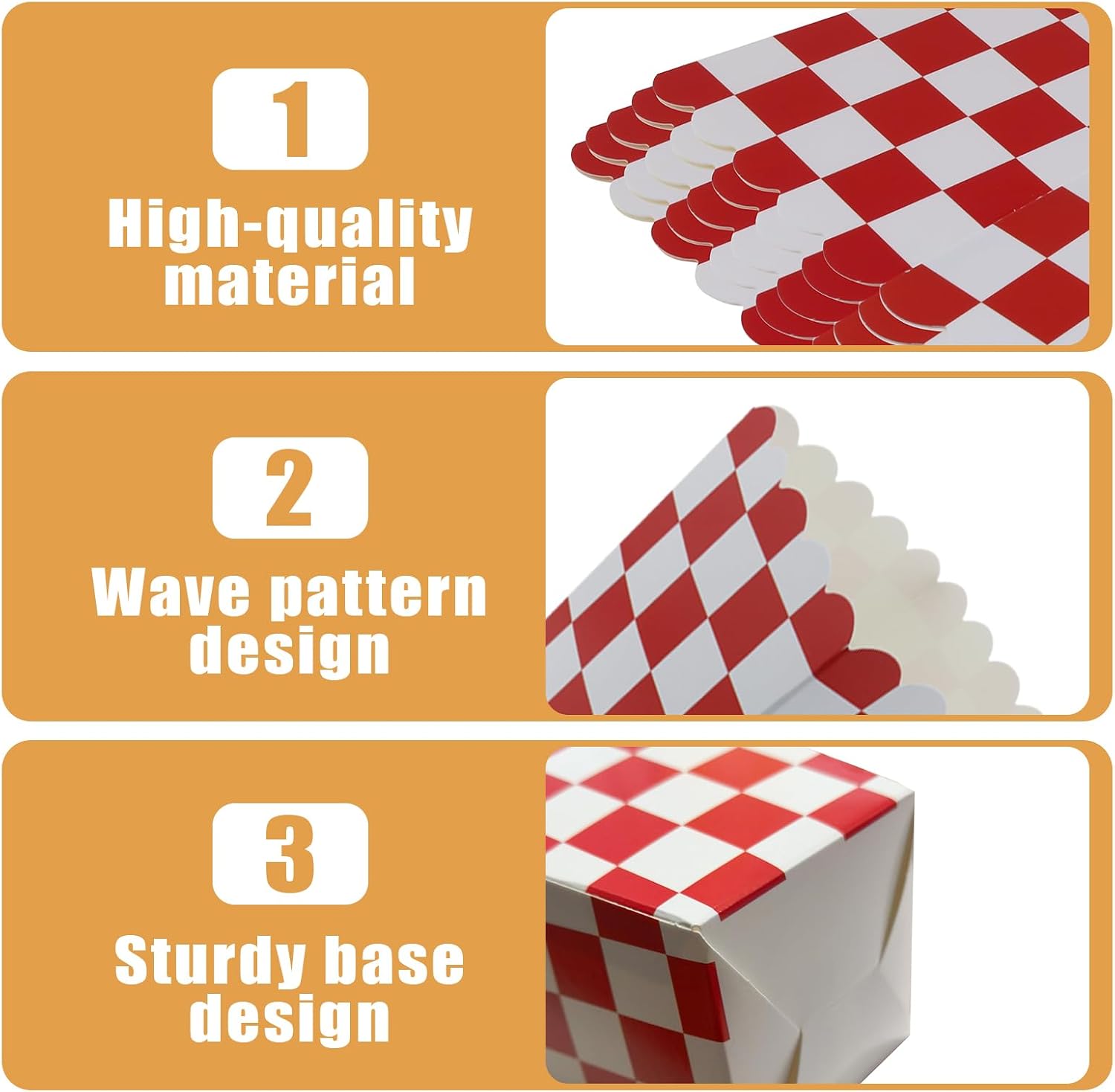 50 Pcs Popcorn Boxes Mini Paper Popcorn Box Cardboard Popcorn Container for Party Disposable Snack Candy Popcorn Bags Popcorn Holder for Movie Nights Birthday Wedding (Red Checkered) image 4