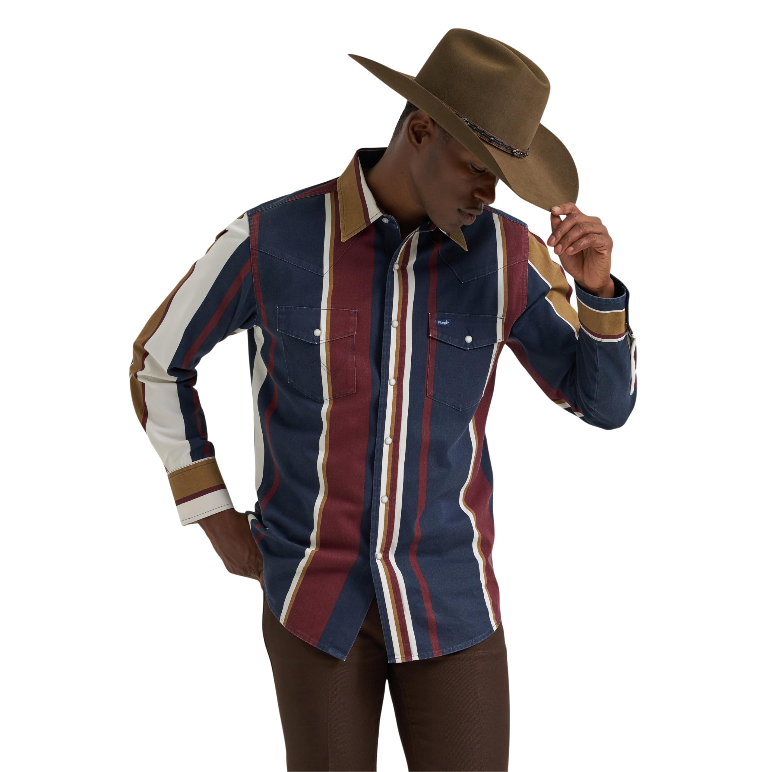 Midnight Oak Vintage Inspired Brushpopper Western Men's Snap Workshirt 112381998