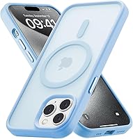 Vista 10 de Funda magnética para iPhone 15, resistente a las caídas, sensación de piel mate, a prueba de golpes, delgada, negro mate