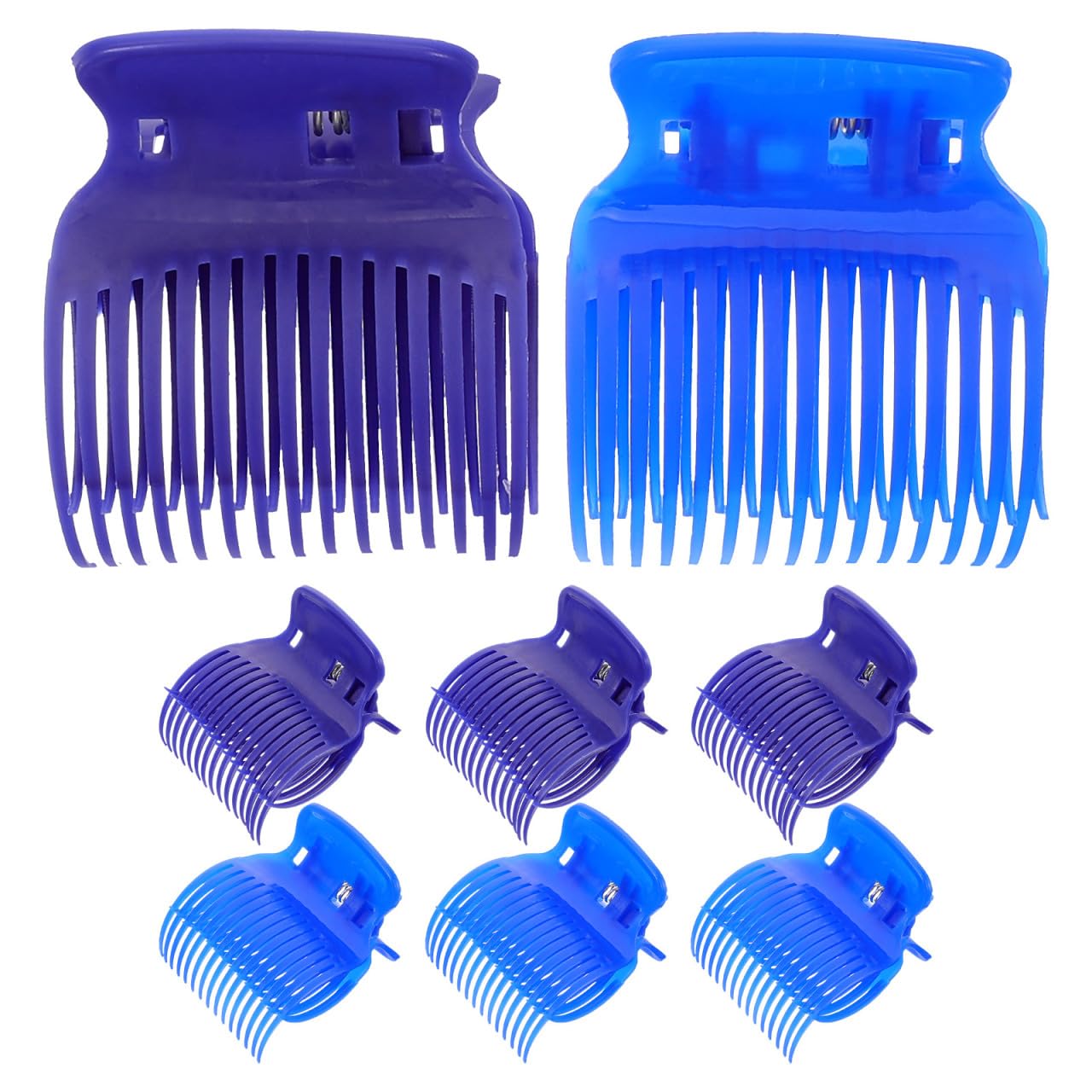 FRCOLOR 8Pcs Hair Roller Clips for Hair Salon Styling Curling Claw Clamp Heat Resistance Plastic Lightweight Replacement Roller Clips for Salon Section Styling Tool