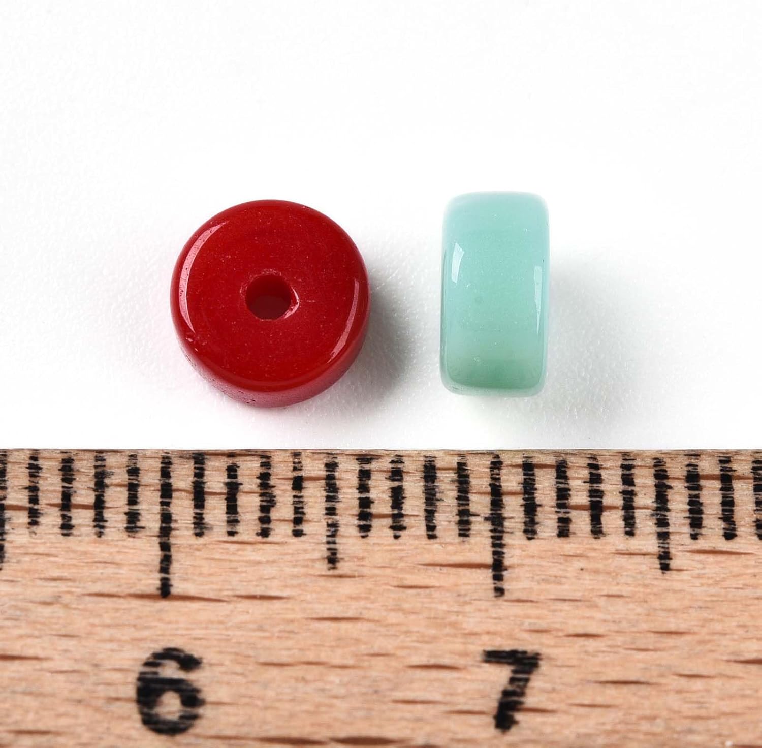 LiQunSweet 50 pcs Mixed Colors 6mm Flat Round Glass Beads Disc Rondelle Abacus Spacer Beads for DIY Jewelry Bracelet Necklace Earring Crafts Bag Purse Keychain Decor - Image 4