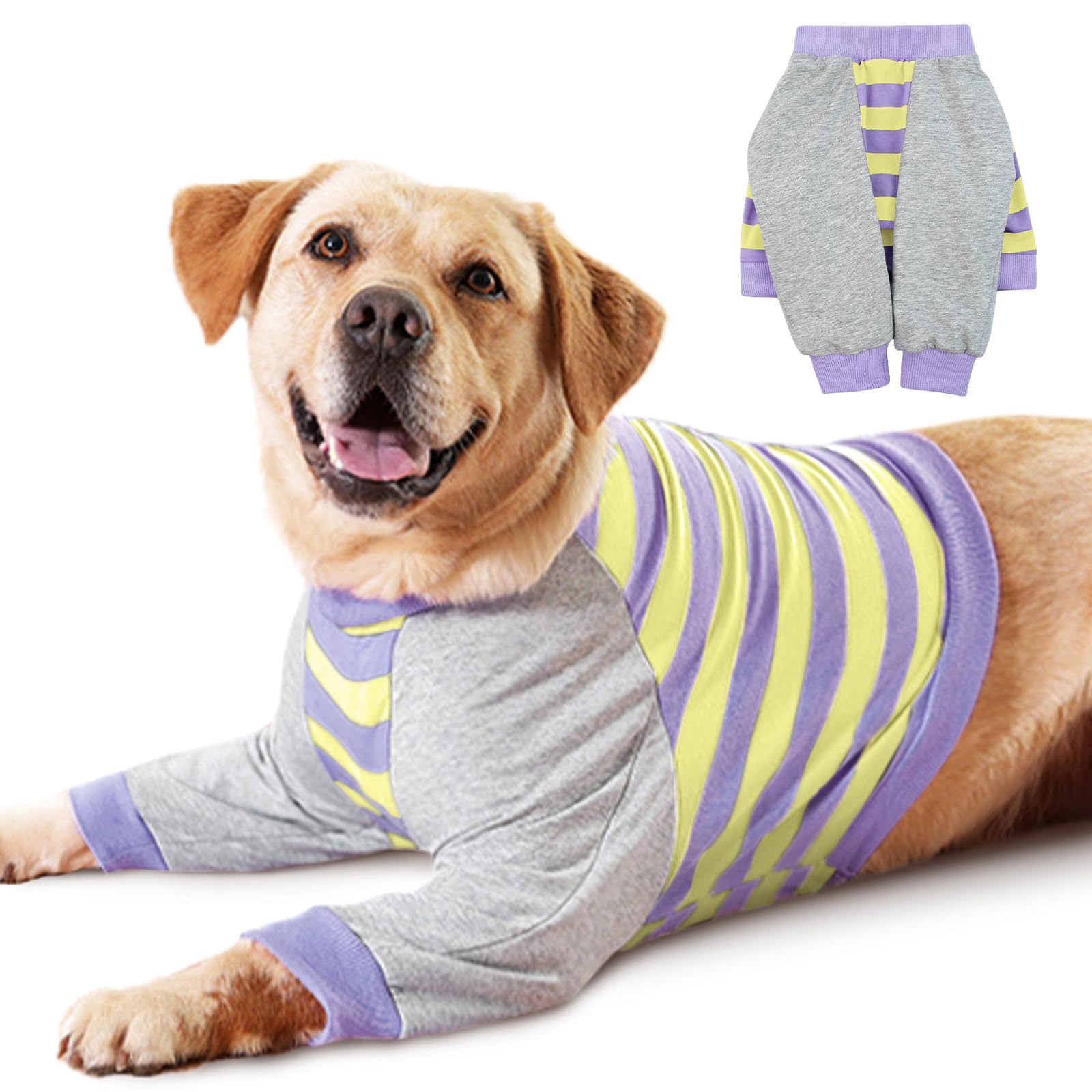 FUAMEY Dog Recovery Sleeve with Elbow Protector,Dogs Shirt Stop Licking Joints,Pet Long Sleeve Suit Protecting Dog's Front Leg Arm Wounds Cover Skin