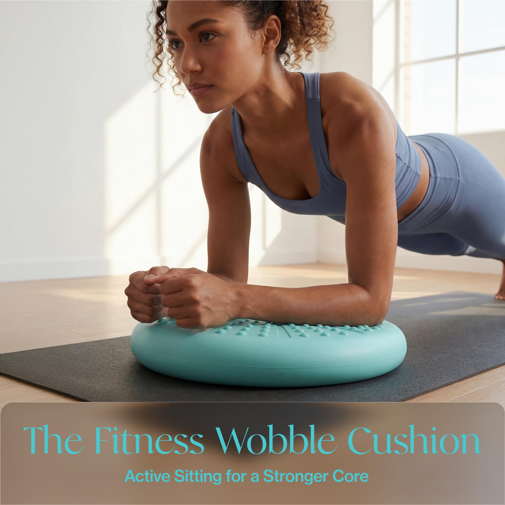 Tumaz Coussin D'équilibre- Améliore La Posture Assise et La Stabilité de L'attention Disque D'équilibre pour La Physiothérapie Maux de Dos et Force de La Base [Très Épais, Pompe à Air Incluse]
