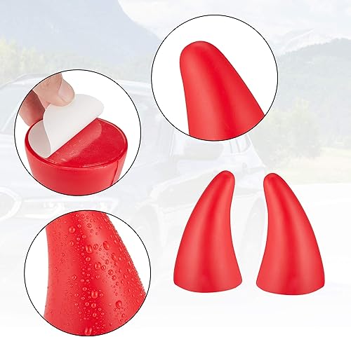 Miniatura 3 de TOMALL 2 calcomanías para techo de antena de bocina de diablo 3D para automóvil, parachoques delantero y trasero, adornos de decoración contra