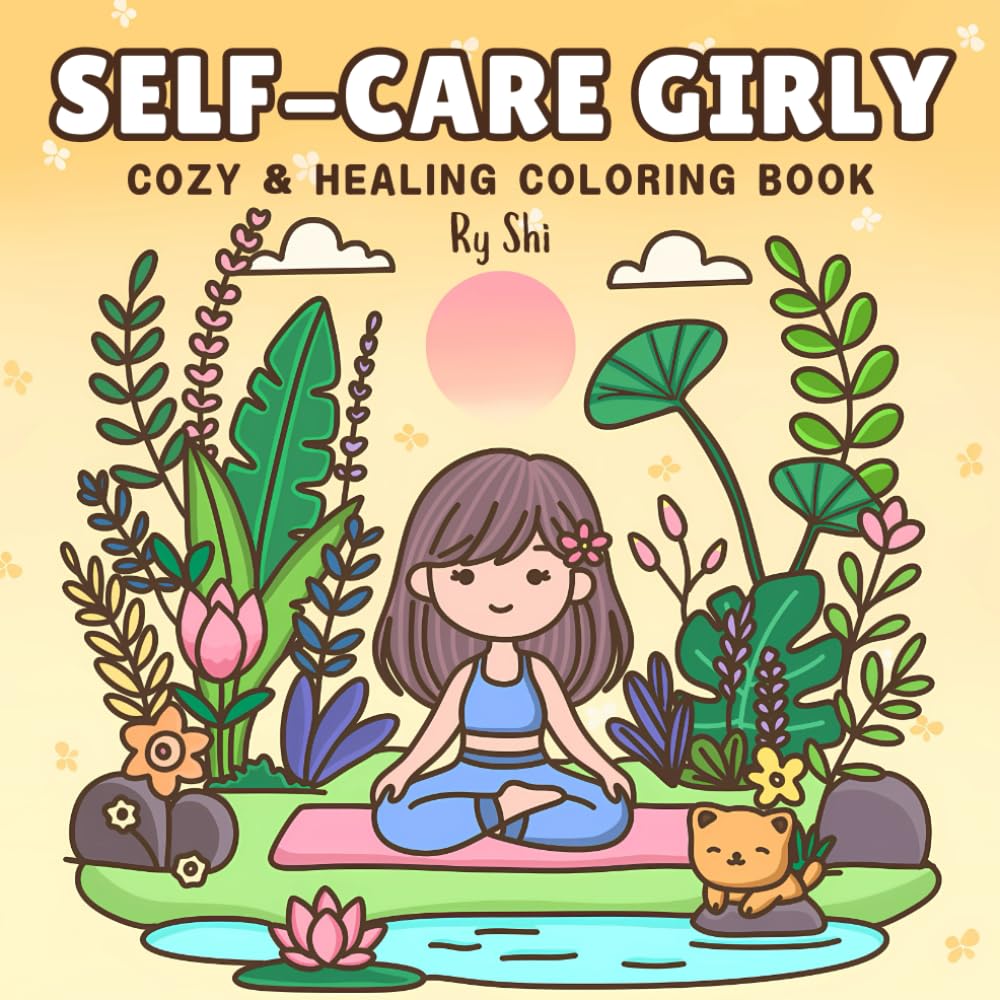 Self-care Girly: A Coloring Book for Teens and Adults Featuring Wellness Activities and Affirmations (Cozy and Healing Coloring)