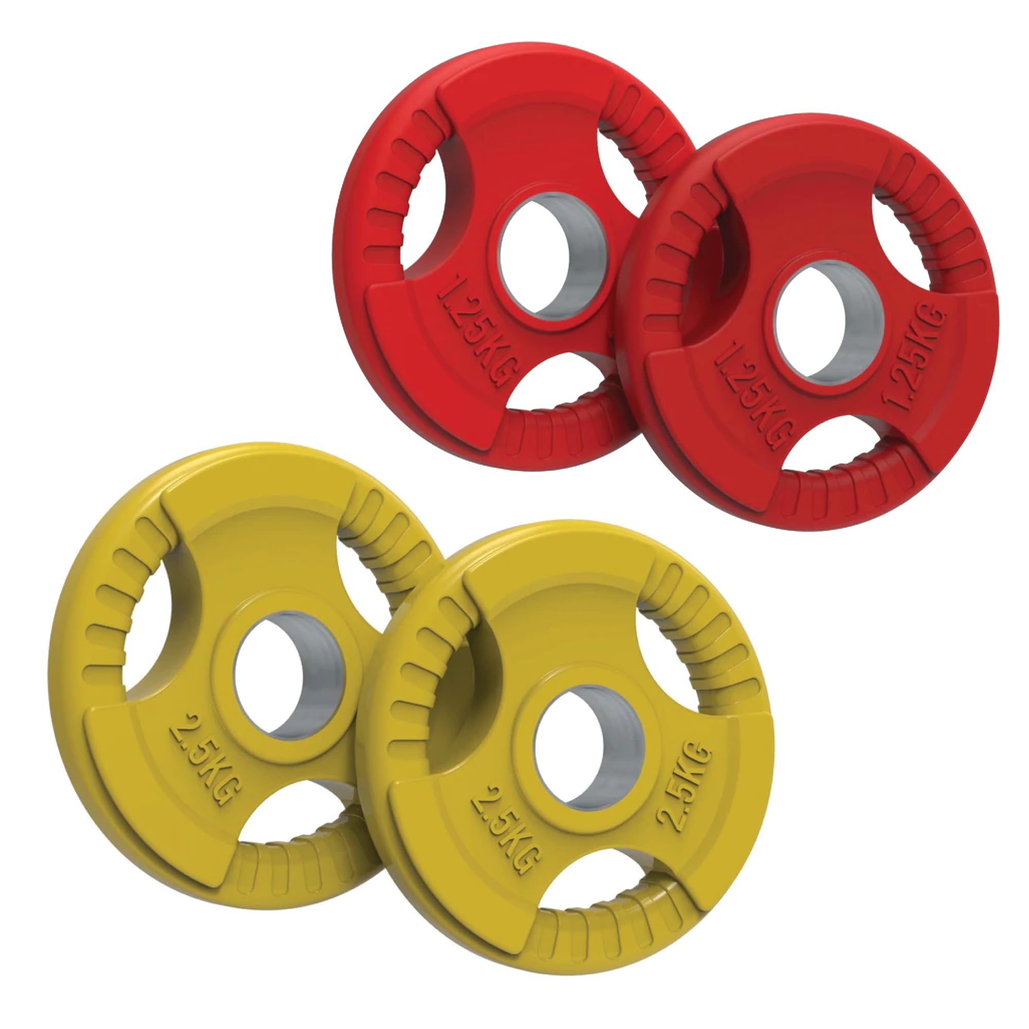 Monstershop Olympic Tri-Grip Rubber Weight Plates 7.5kg