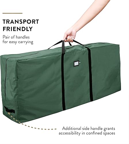 Miniatura 4 de Bolsa de alta calidad para guardar el árbol de Navidad, para árboles artificiales desarmados de hasta 9 pies de alto, tiene asas duraderas y un