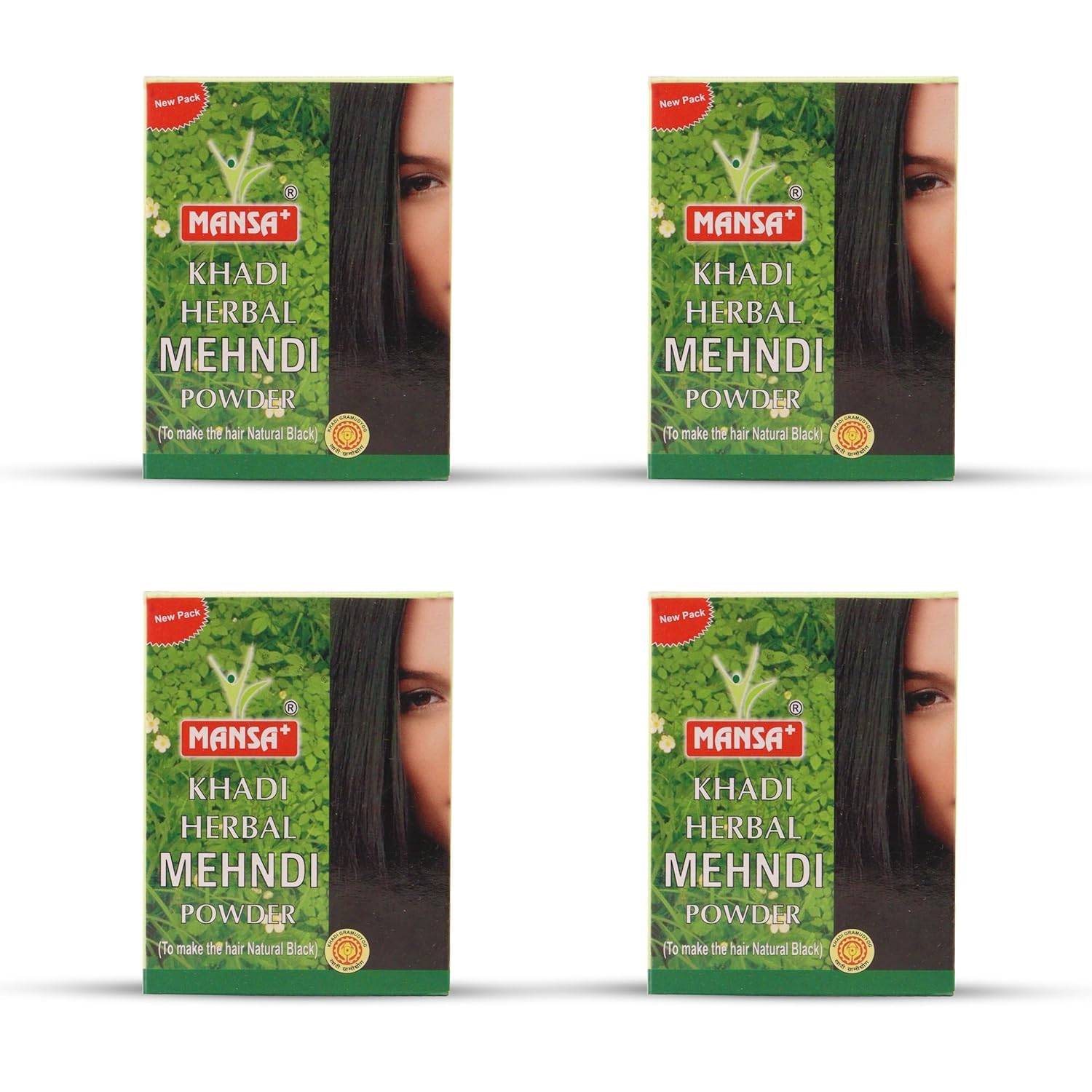 MANSA Herbal Mehndi Powder 200g PACK Of 4 (Black)-image-0