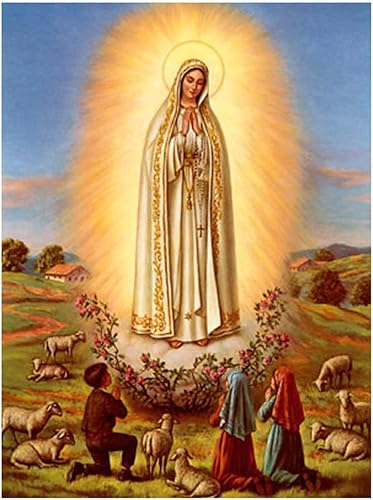 Miniatura 2 de CafePress Pegatina ovalada para parachoques de coche de la Virgen María Fátima