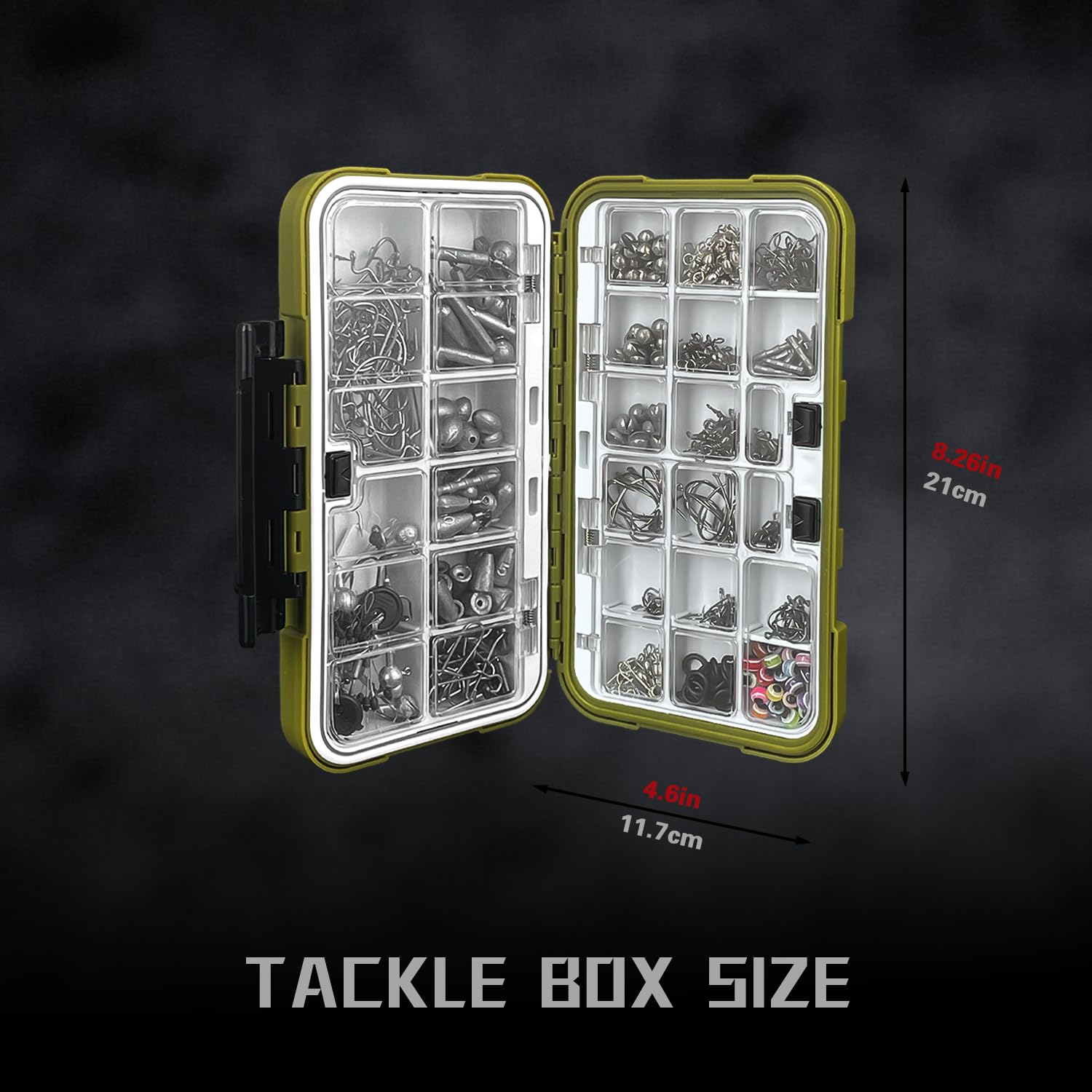 Fishing Accessories Kit, 264/423PCS Fishing Tackle Box with Hooks, Weights, Sinkers for Bass Trout, Gifts for Men,Kids