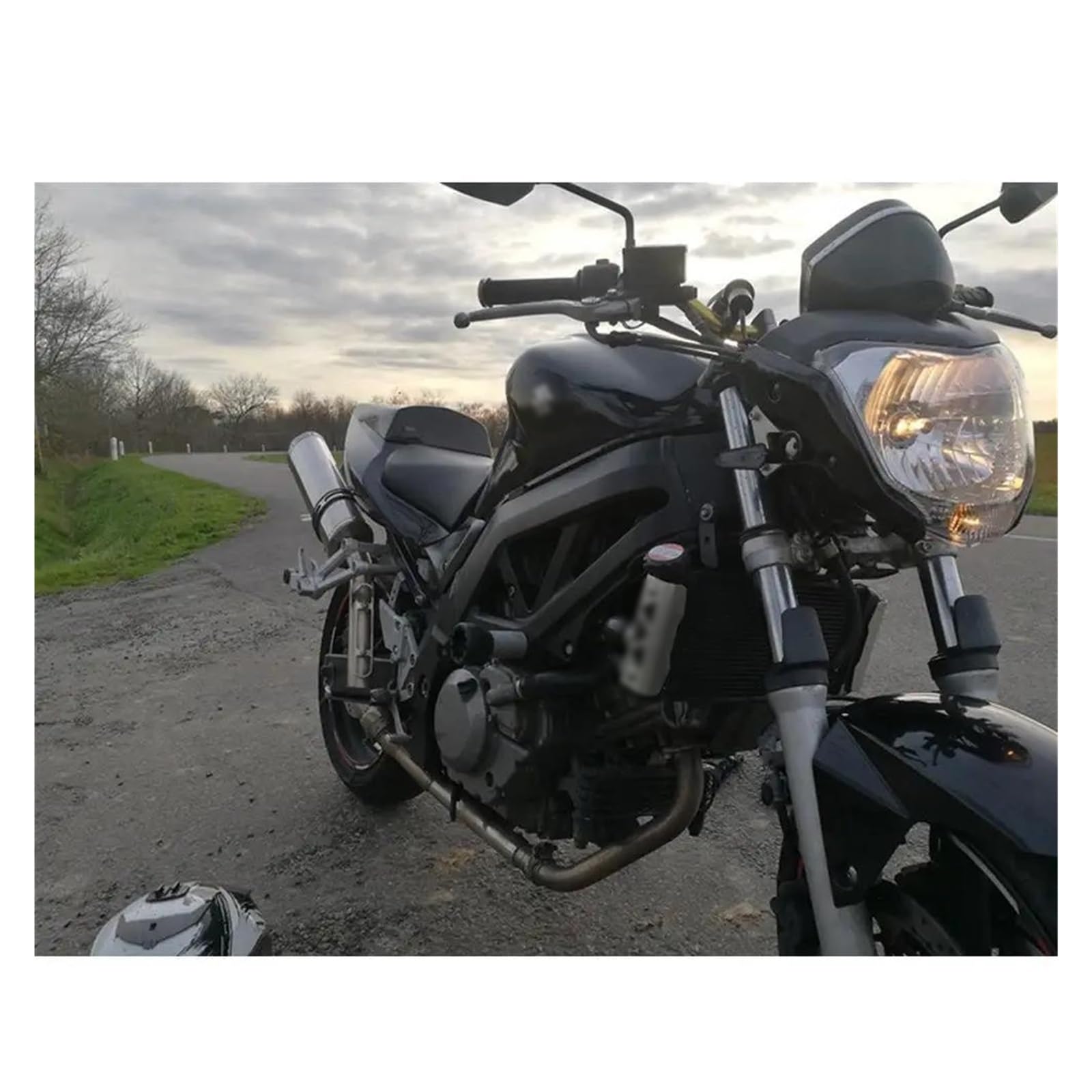 Faro Anteriore Moto Superiore con Lampadina e Staffa di Montaggio per