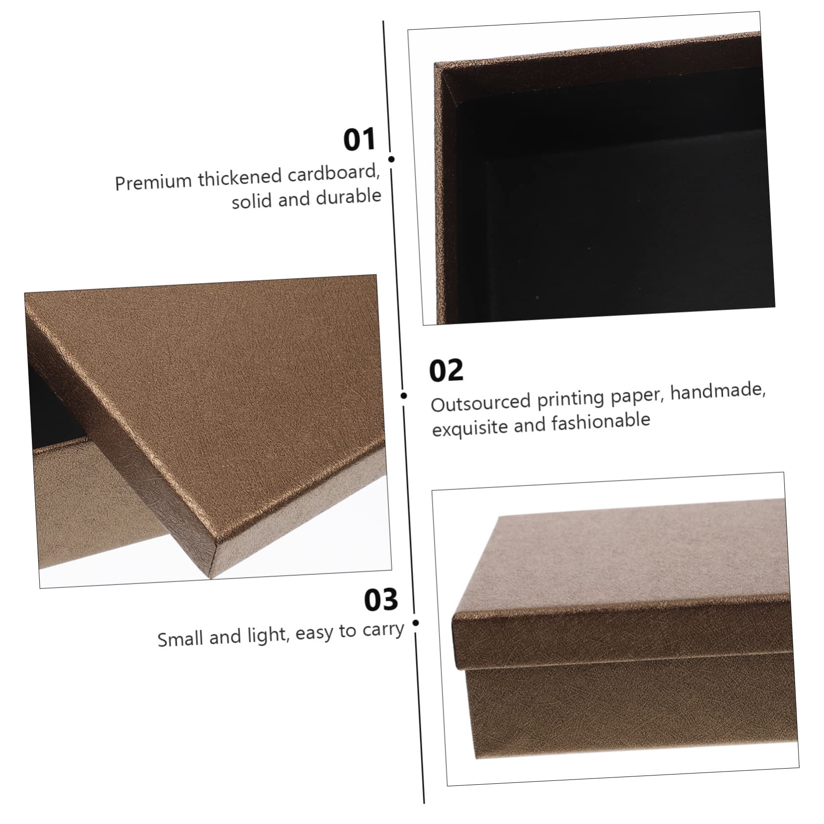 Quadratische Geschenkboxen 10 Stück aus Papier in Kaffee