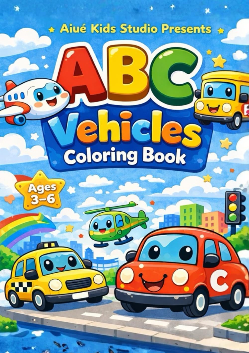 ABC Vehicles Coloring Book- Small Size Edition (Learn & Color Series- Small Size Edition)