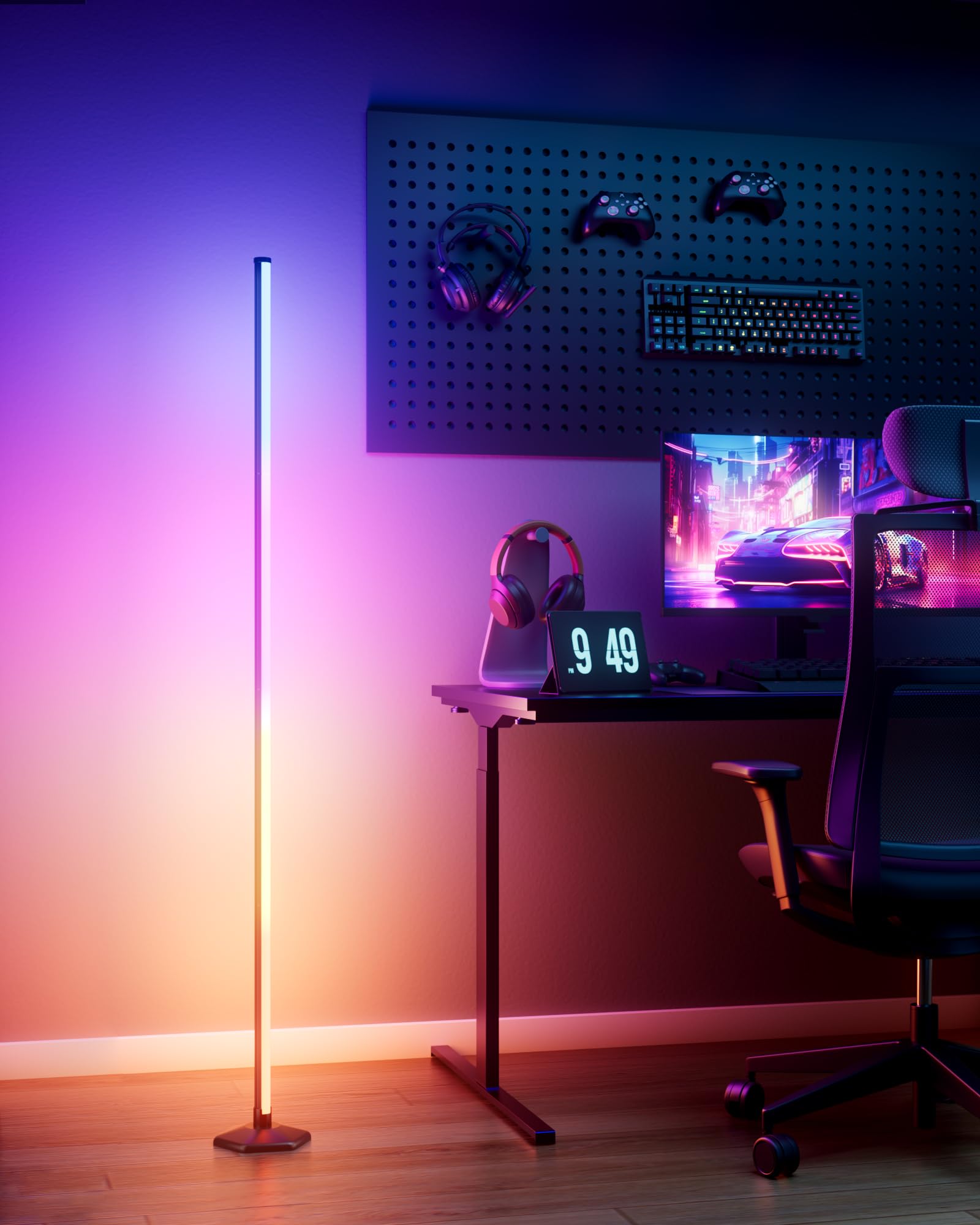 WISIMMALL LED Floor Lamp, 165cm