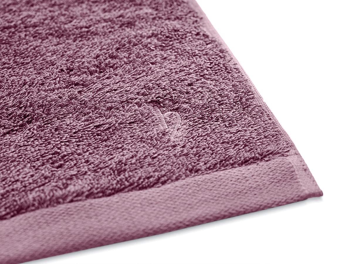herzbach home Lot de 3 serviettes d'invité 30 x 50 cm (mauve) – Serviettes d 'invité de qualité supérieure, douces et absorbantes de qualité supérieure – 100 % coton naturel