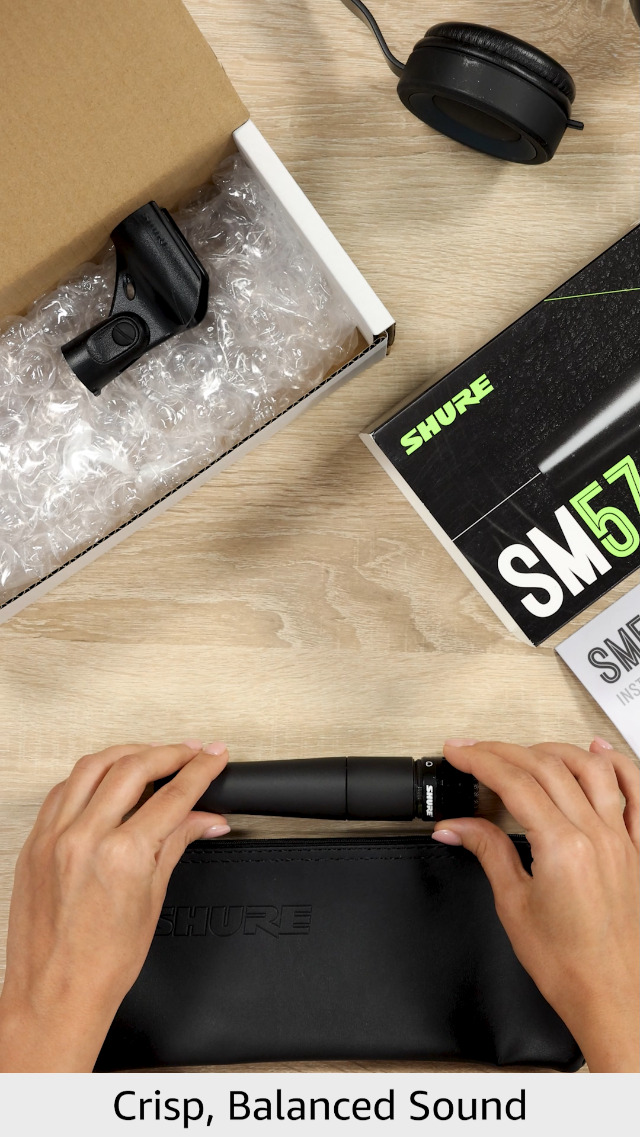 Shure SM57 Dynamic Mic for Professional Instrument Recording