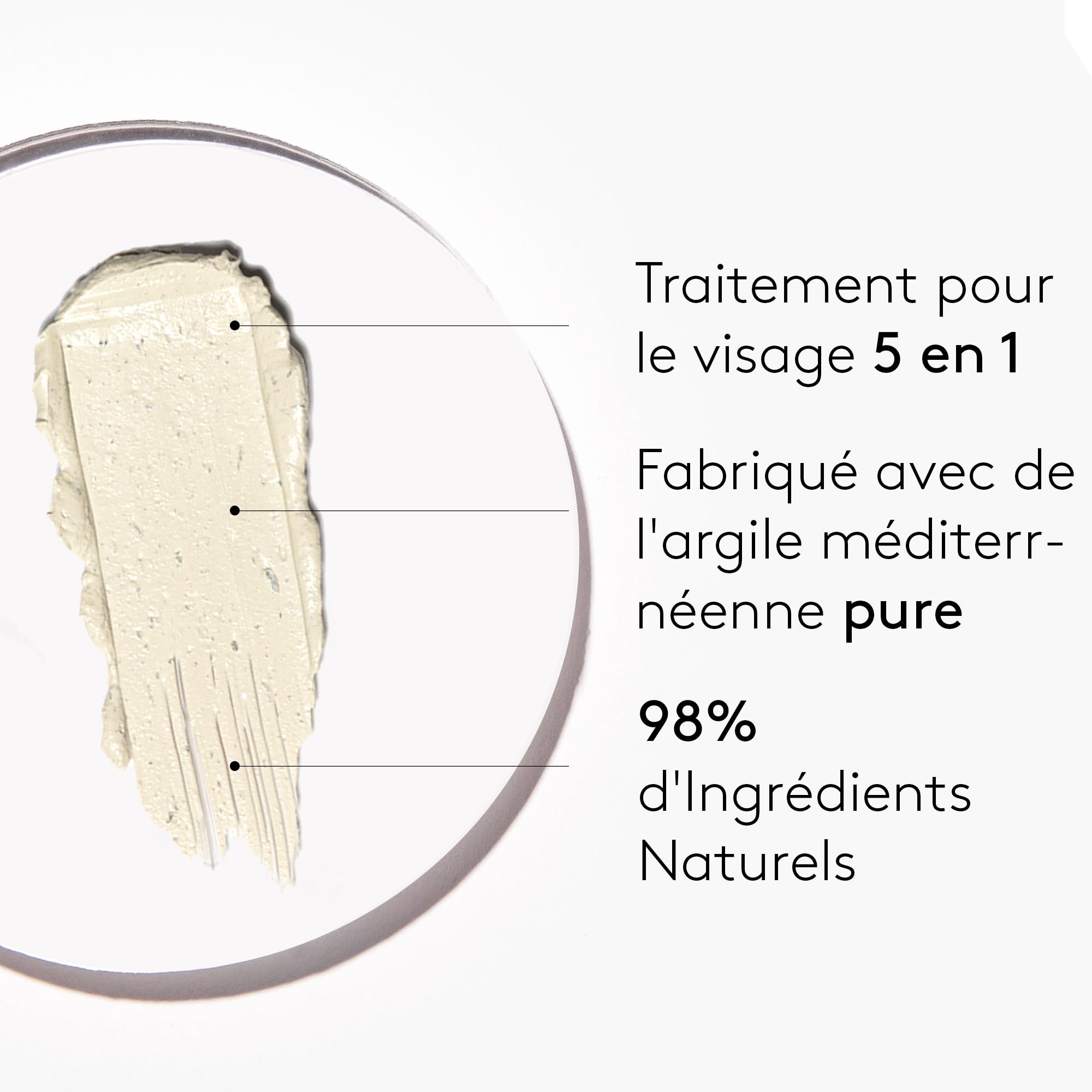 COCUNAT | Wondermask | Masque nettoyant visage | Détoxifie, Exfolie, Resserre et Affine les pores | Masque à l'Argile | Peaux mixtes et grasses |Boutons |Acné | 50 ml