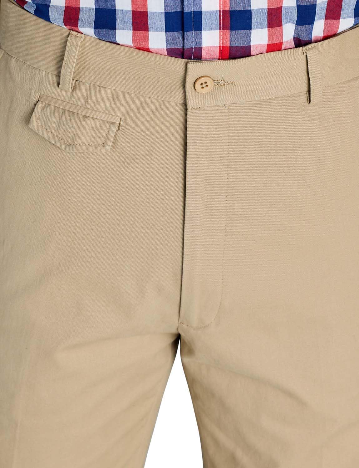 Pegasus Men's Cotton Chino Pants with Stretch Waistband Versatile, Comfortable & Stylish Smart Casual Pants Sand - Image 3