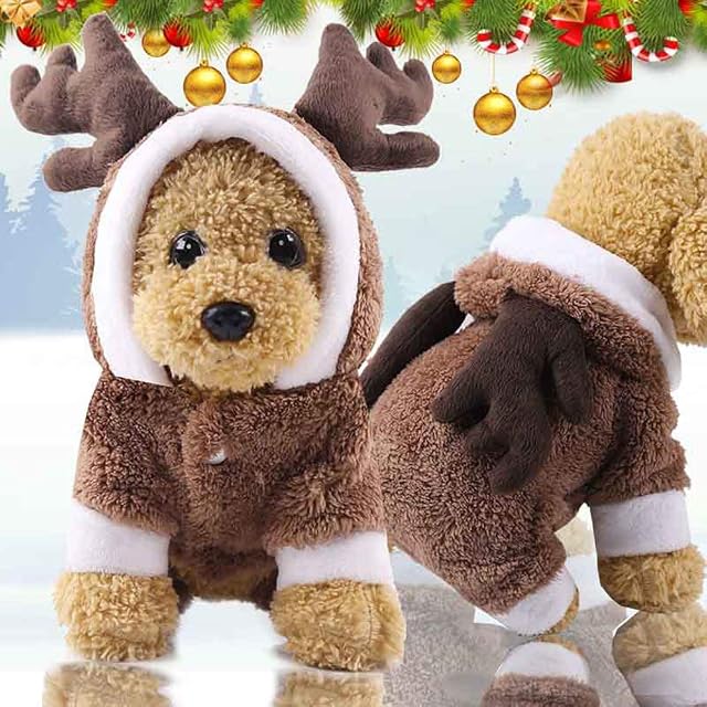 Abcsea Ropa para Mascotas Perros Navidad, Traje De Perro Navidad, Navidad Ropa para Mascotas