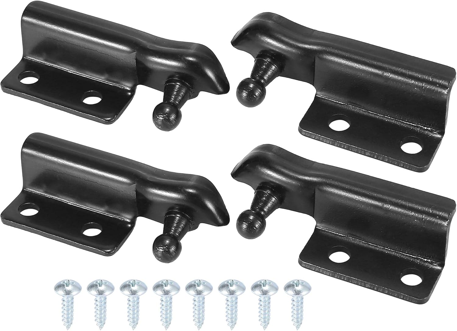 X AUTOHAUX 2 Set Car Ball Studs Mounting Brackets for Gas Struts Shocks with Screws