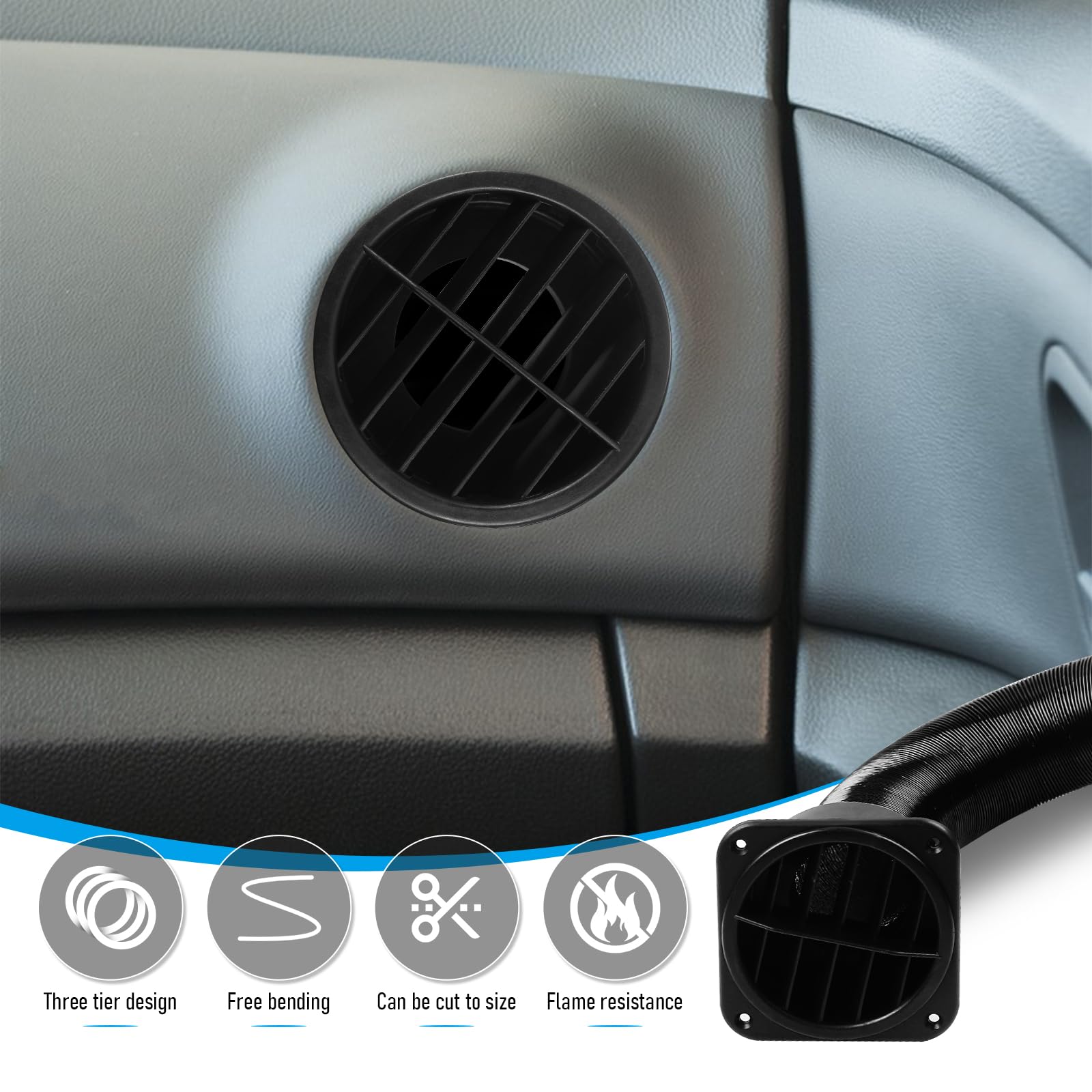 Diesel Heater Accessories 1/2 Valve Flap Air Diesel Heater Duct Vent Splitter Outlet Joiner Connector Pipe Diesel Heater Vent