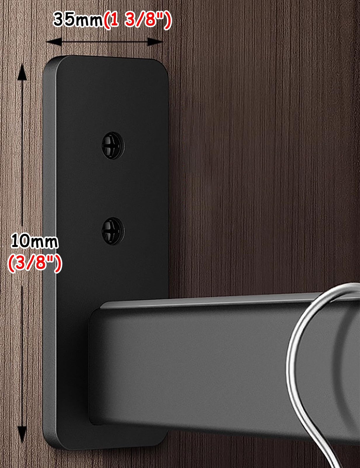Supporti regolabili in metallo resistente, organizer salvaspazio per armadio, con strisce silenziose, per armadi da 30-92 cm, barra appendiabiti resistente (lunghezza 34,92 cm)