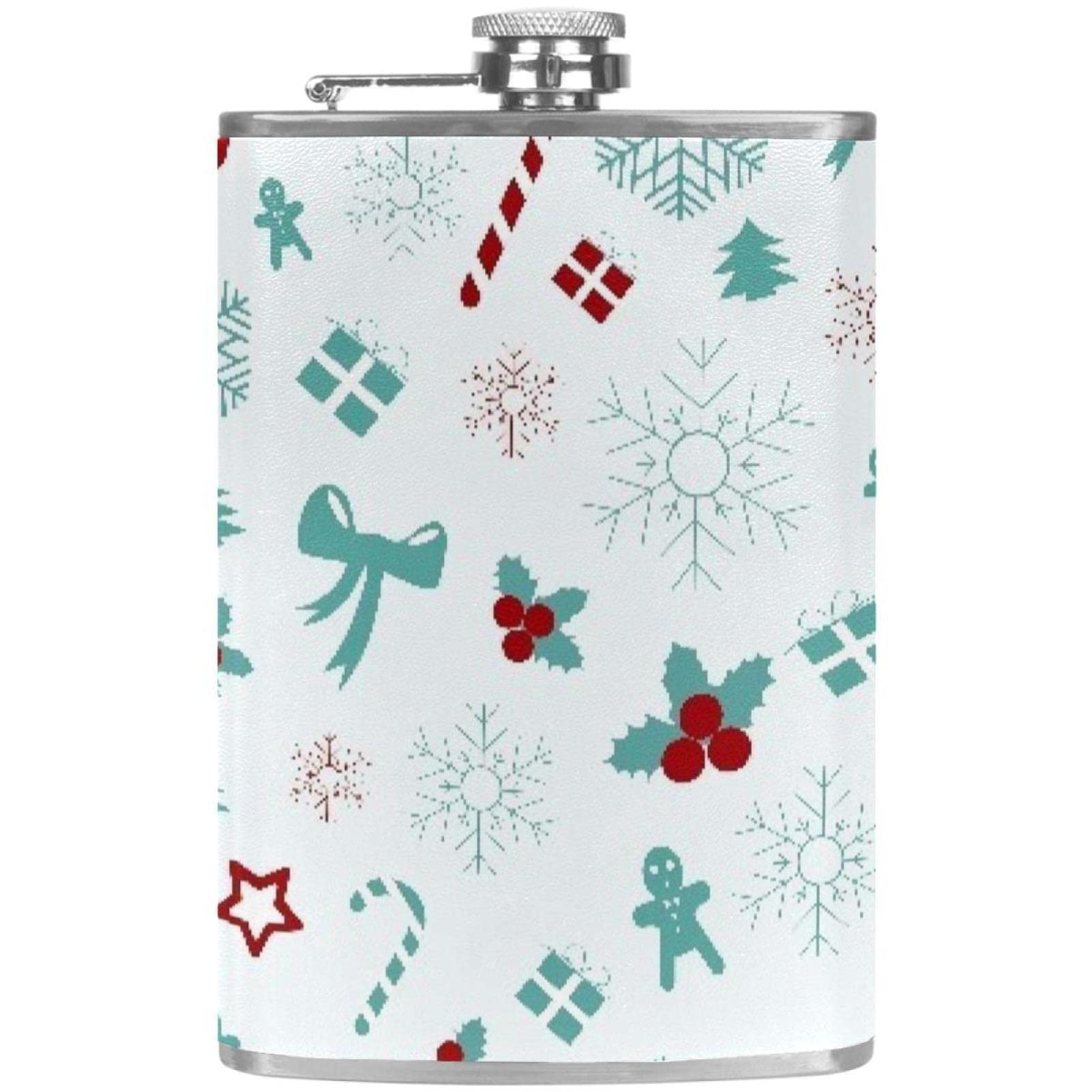 Flasque de poche de Noël étanche en acier inoxydable pour alcool