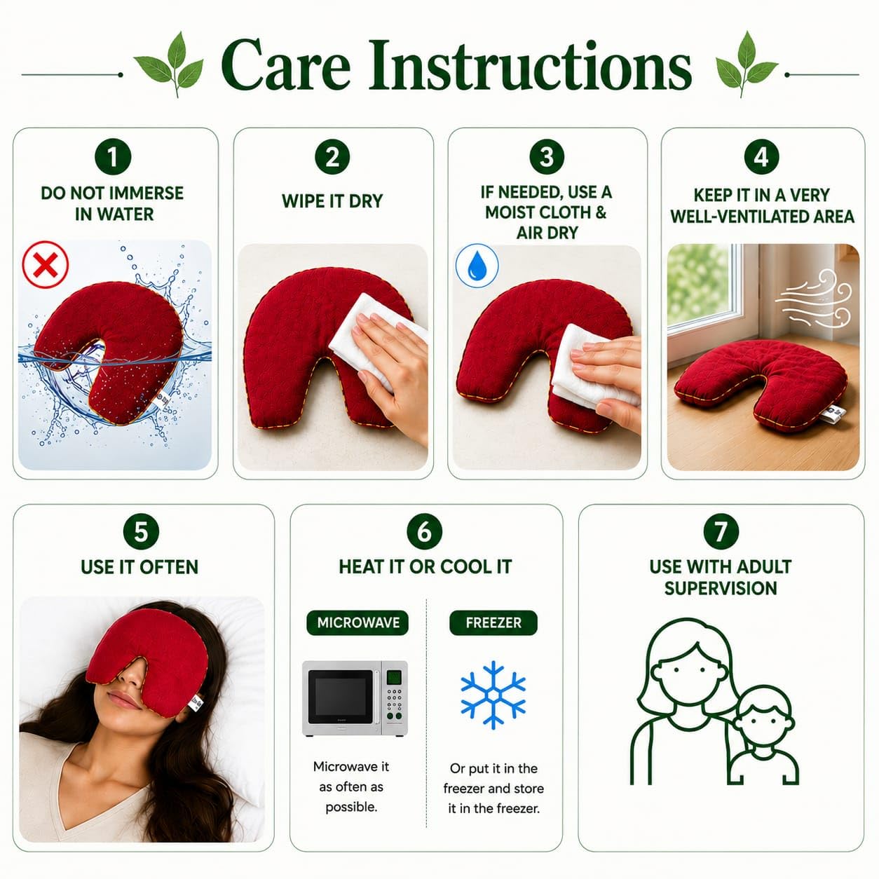 Migraine Pad for Sinus & Cold Relief | Handmade Hot & Cold Pack — Amazon image 7