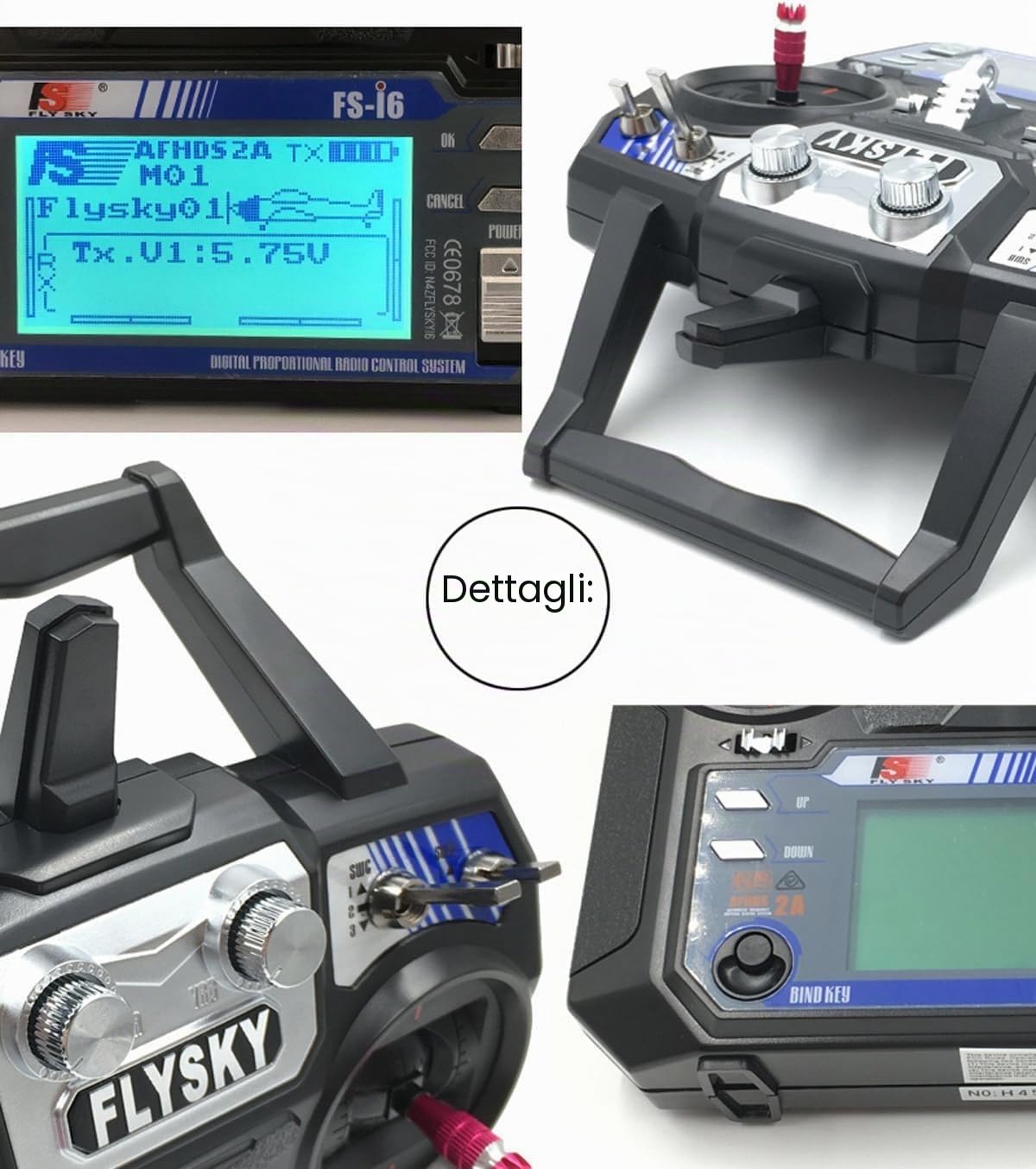 Flysky fs I6 AFHDS 2 A 6 canali trasmettitore + ricevitore radio IA6 2 GHz + ricevitore sistema radio per RC auto da corsa barca elicottero giocattoli