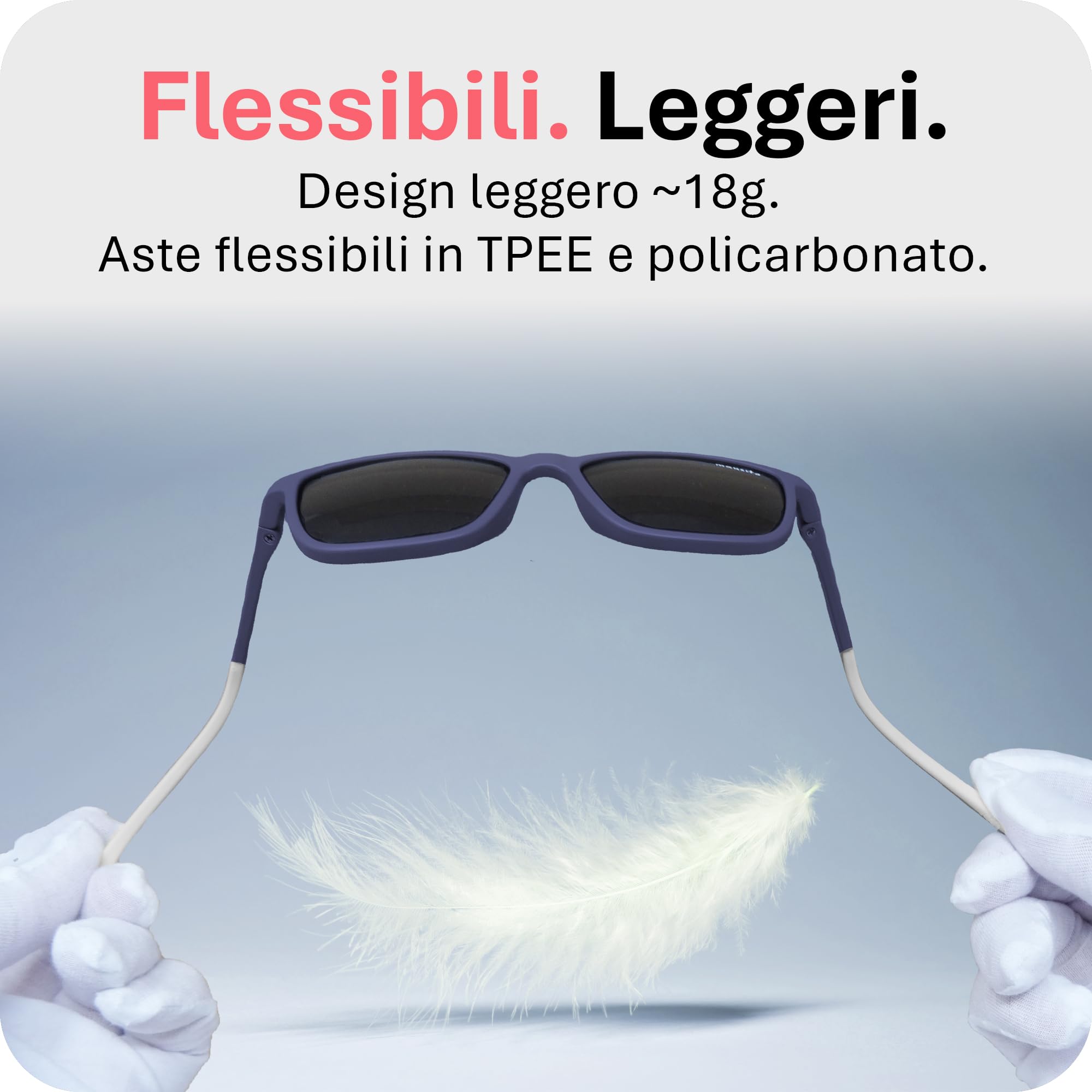 Mausito Occhiali da Sole Bambini (3-6/6-9/9-14 Anni) UV400 & Lenti di Categoria 3 | Aste Flessibili e liviane in TPEE & Policarbonato | Design Europeo