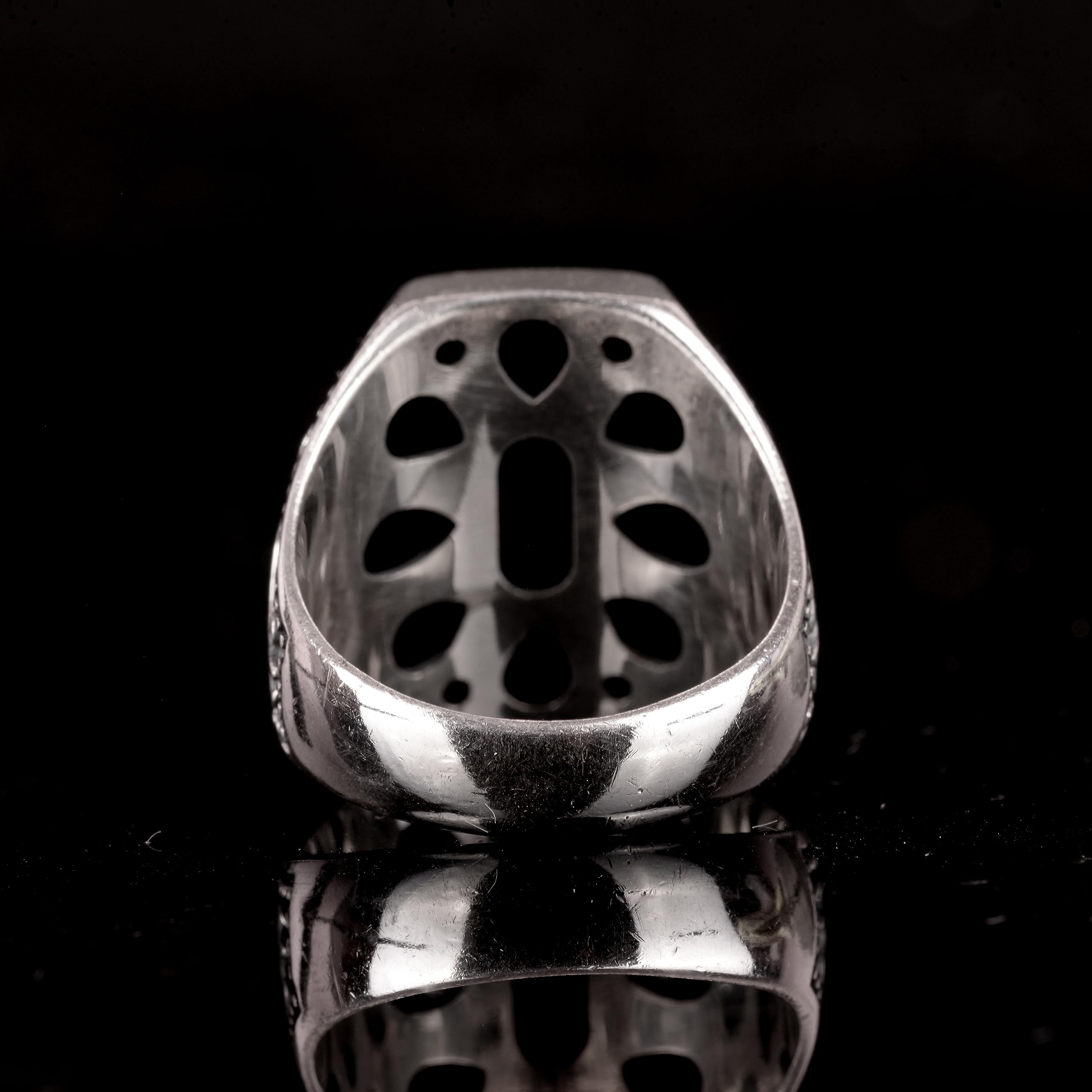 KAMBO Anillo de plata de ley 925 con piedras preciosas de lapislázuli natural