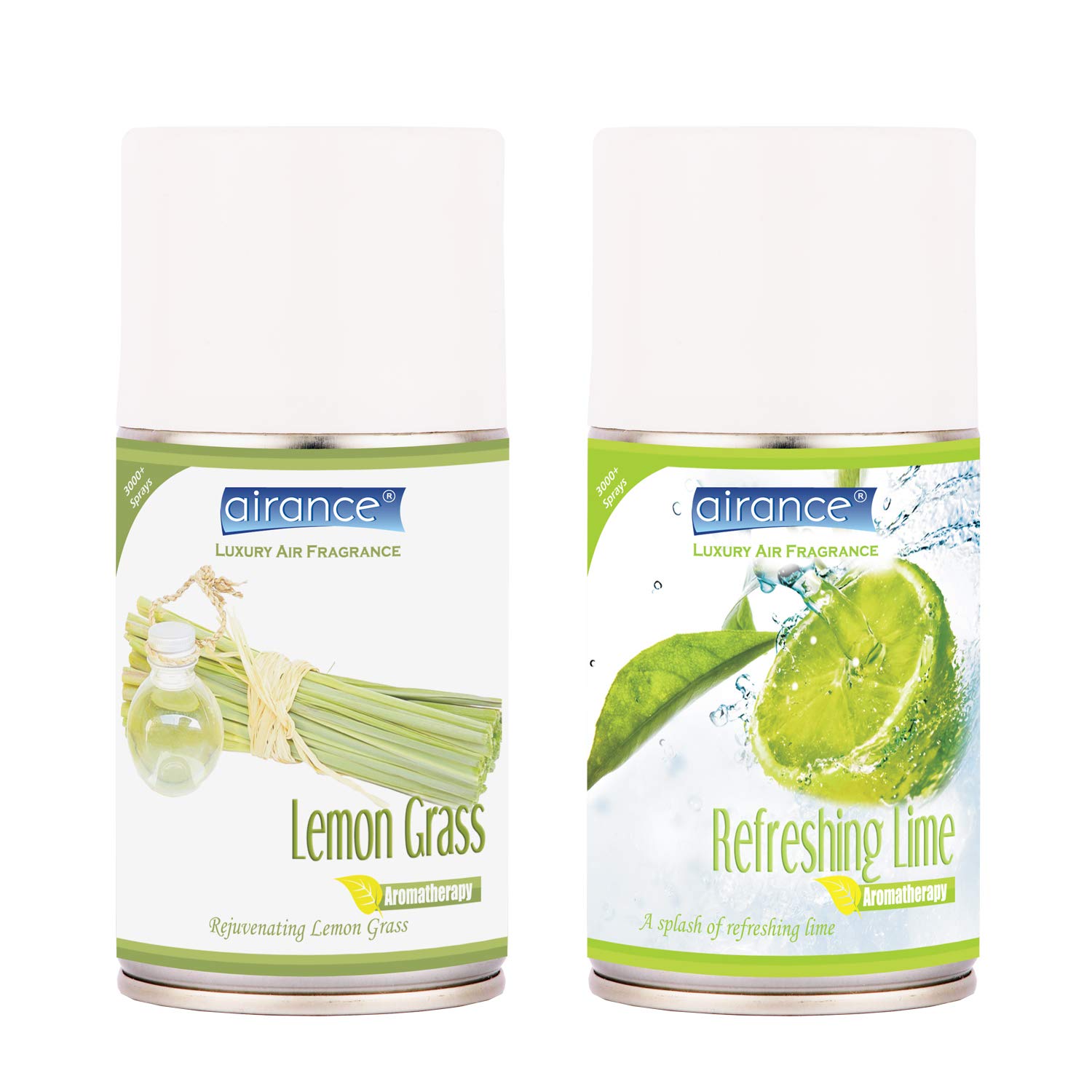 Airance Room Freshner Spray Aroma Perfume Refill Lemon Grass & Refreshing Lime - 250 ML - Pack Of Two - Fit all Machines using 250 ML / 300 ML bottles-image-3