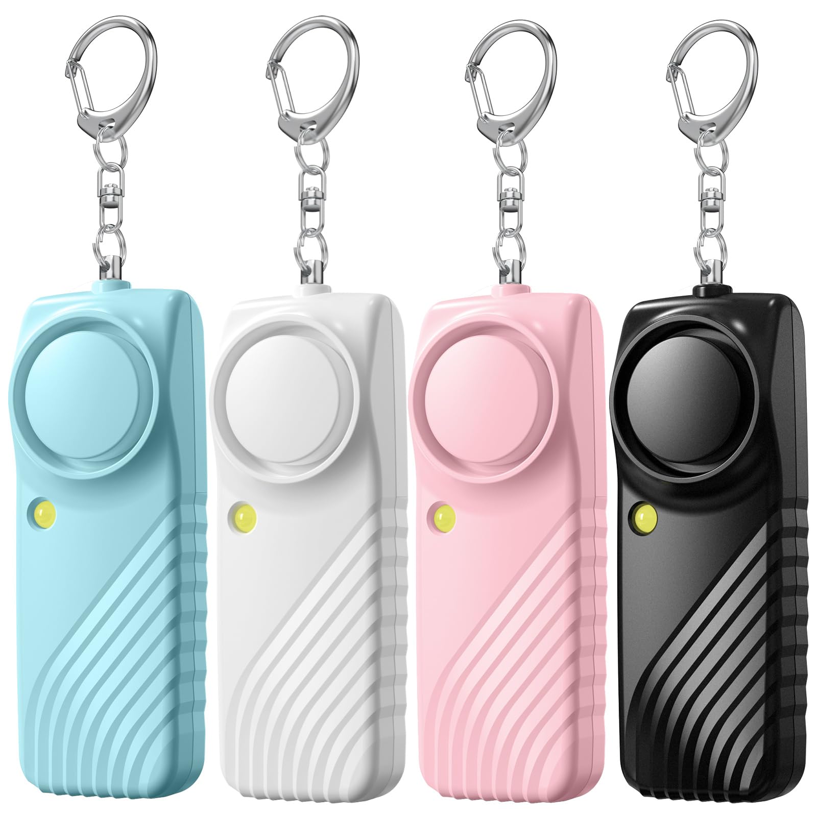 2 Paquete Seguro Alarmas Personales Sonoras 130dB Fuerte con Linterna LED PortátilAl Aire Libre Defensa Personal Emergencia Alarma de Seguridad para Mujeres Niños Ancianos Hombres Negro