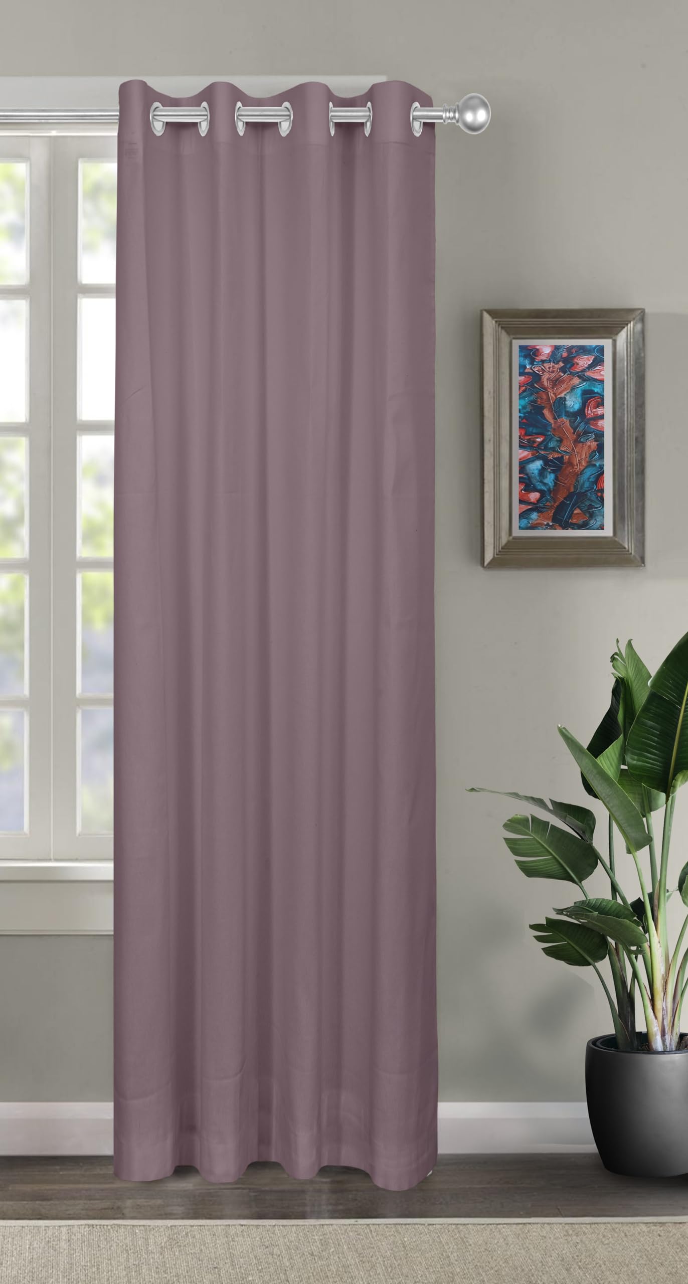THE LINEN COMPANY Cotton Room Darkening Curtain, Light Blocking Curtain 10 feet with Eyelet Rings for Long Door 1 Pcs Set for Living Room, Bedroom (4.5ft x 10ft, Lavender) (B0D33LYXKL) Amazon Price History, Amazon Price Tracker