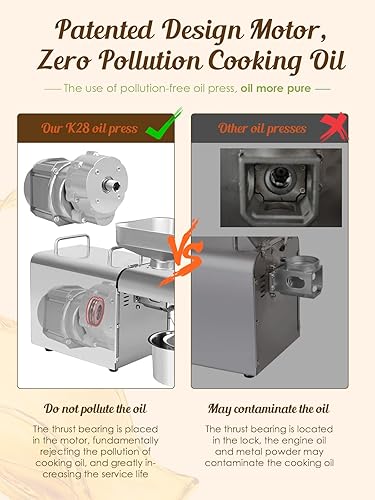 Miniatura 4 de CGOLDENWALL Máquina de prensa de aceite prensadora automática de aceite con panel de control inteligente pantalla táctil LCD 6 tipos de temperaturas