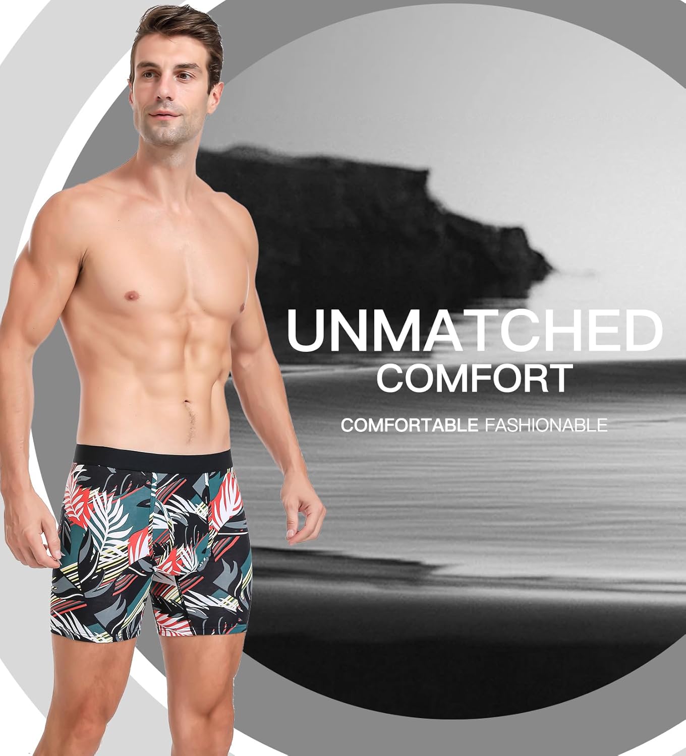 Men's Underwear Boxer Briefs Bamboo Viscose Trunks Soft Comfortable Multipack - Image 3