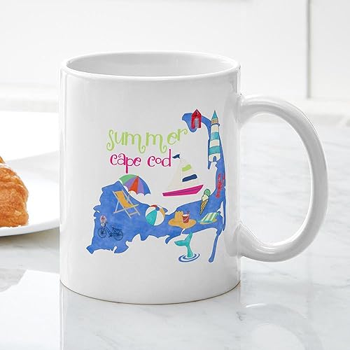 Miniatura 9 de CafePress Cute Cape Cod Map Mug 11 oz (325 ml) Ceramic Coffee Mug