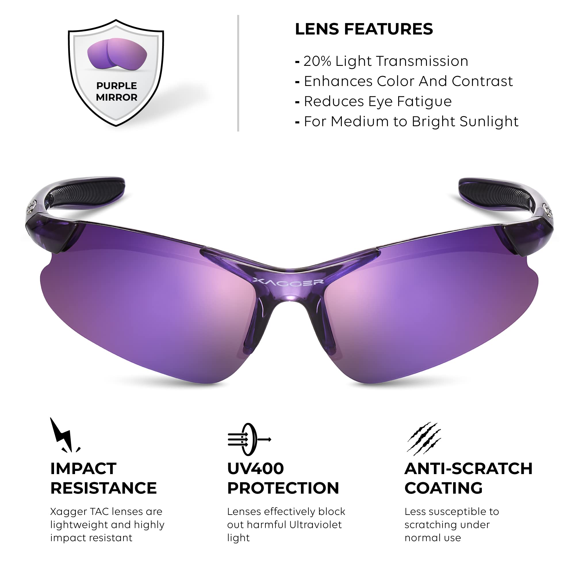 NANQUAN Xagger Kids Youth Polarized Sports Sunglasses for Boys Girls Baseball Softball Glasses TR90 Frame