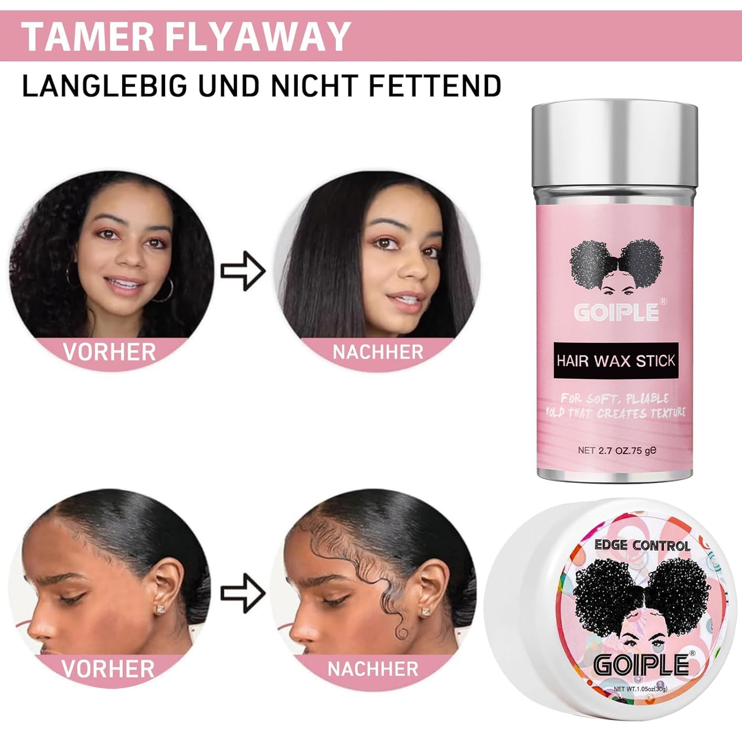Wig Glue Wig Zubehör, Spitzenfront Mit Starkem Halt Perücken Kleber, Wig Accessories Mit Perückenkleberentferner, Perückenschmelzband, Haarwachsstift, Kantenkontroll-Kantenbürste