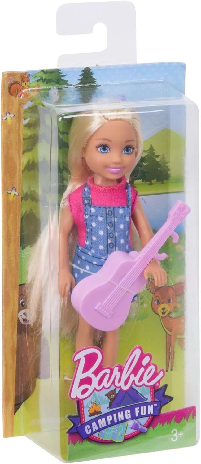 Barbie Camping Fun - Chelsea w/Ukulele and Boy w/Fishing Pole Bundle