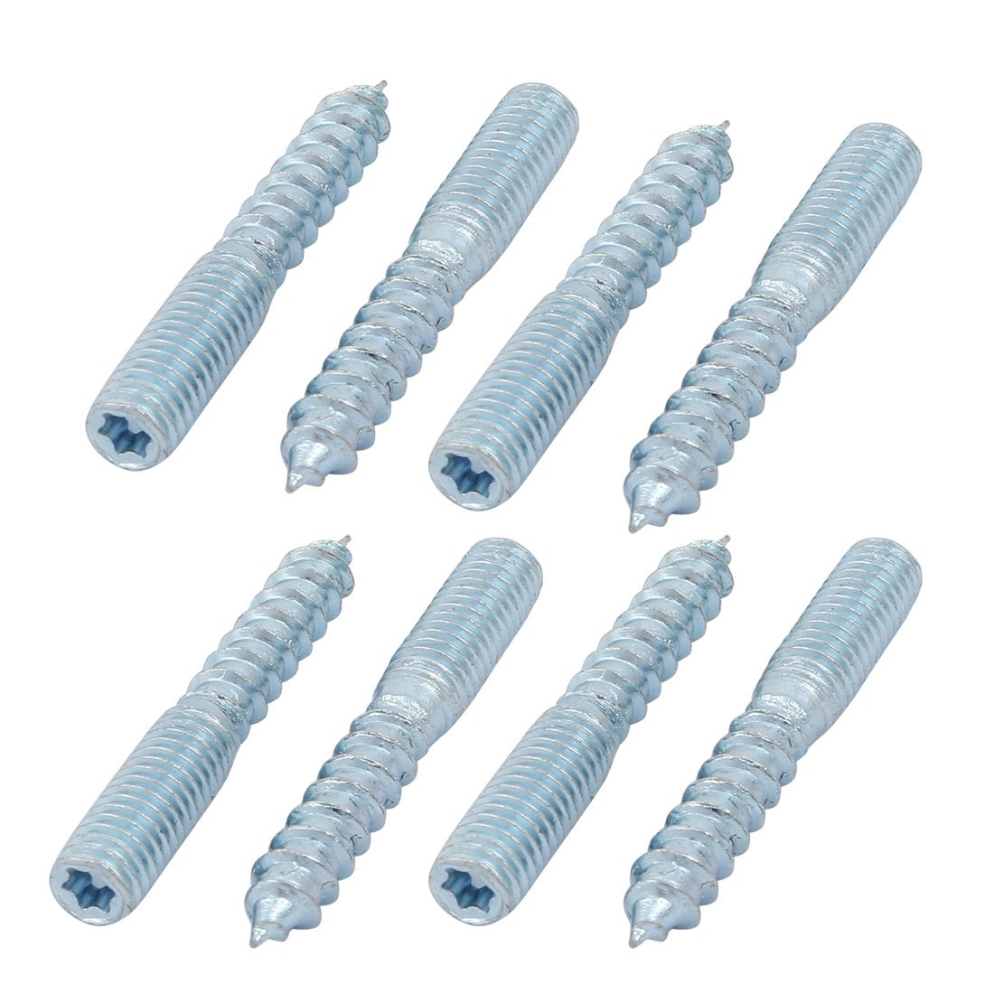 Aexit M8x50mm Carbon Home hardware Steel Zinc Plated Torx Head Self-Tapping Hanger Bolt 8pcs Model:87as634qo359