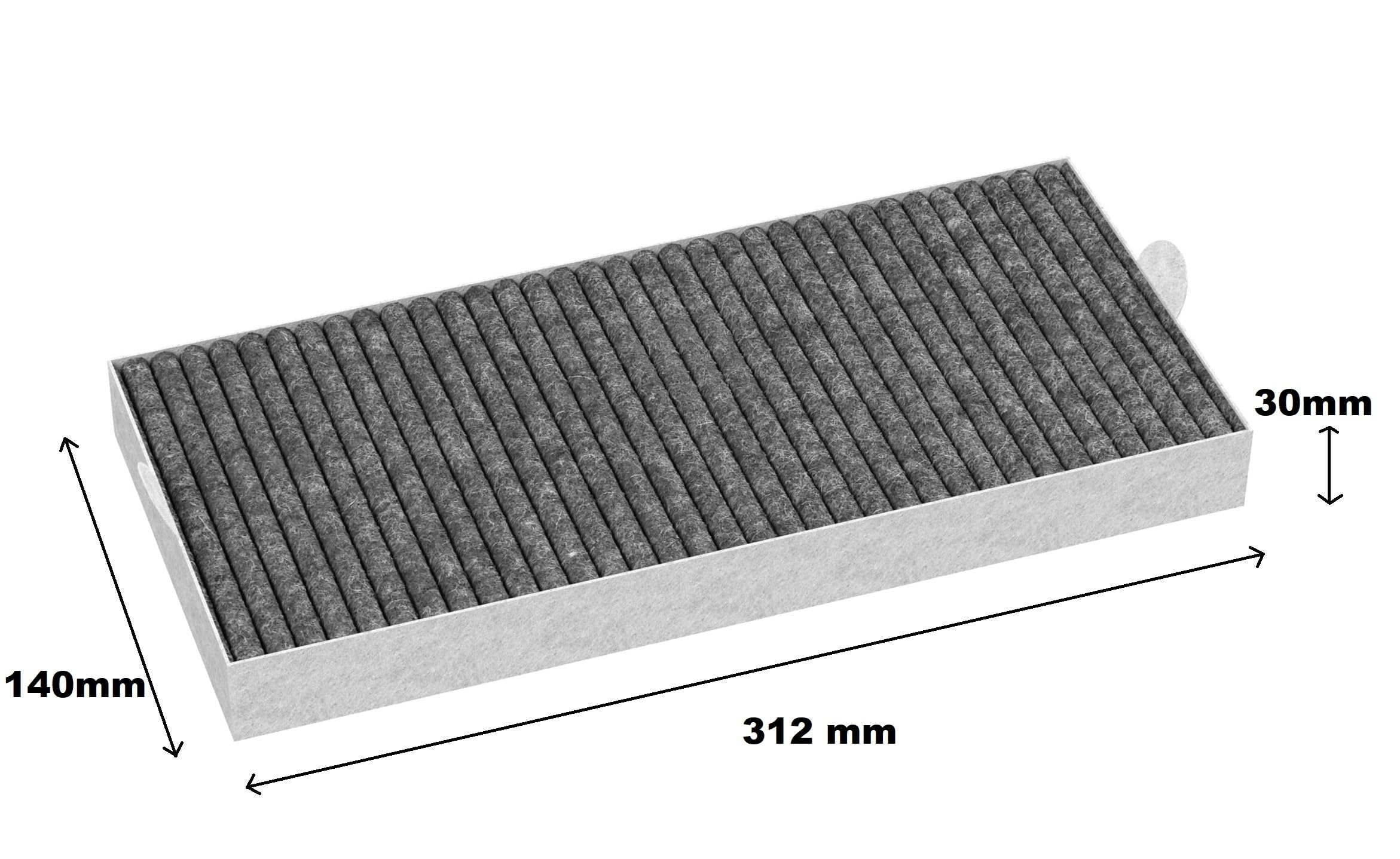 Aktivkohlefilter DKF 35-P kompatibel mit Miele Dunstabzugshauben – 2 Stück, zertifizierte Qualität