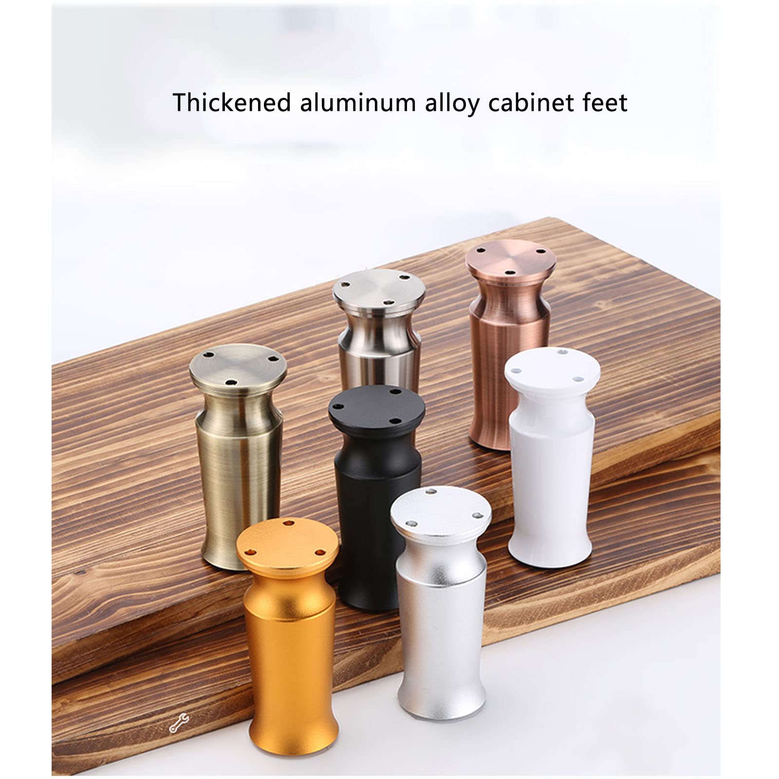 4 sztuki regulowanych nóg meblowych, stopki do sofy ze stopu aluminium, metalowe nogi do łóżka, nogi podporowe do stolika RTV, szuflady DIY, stoliki nocne, srebrne, 10 cm/3,9 cala, regulowan